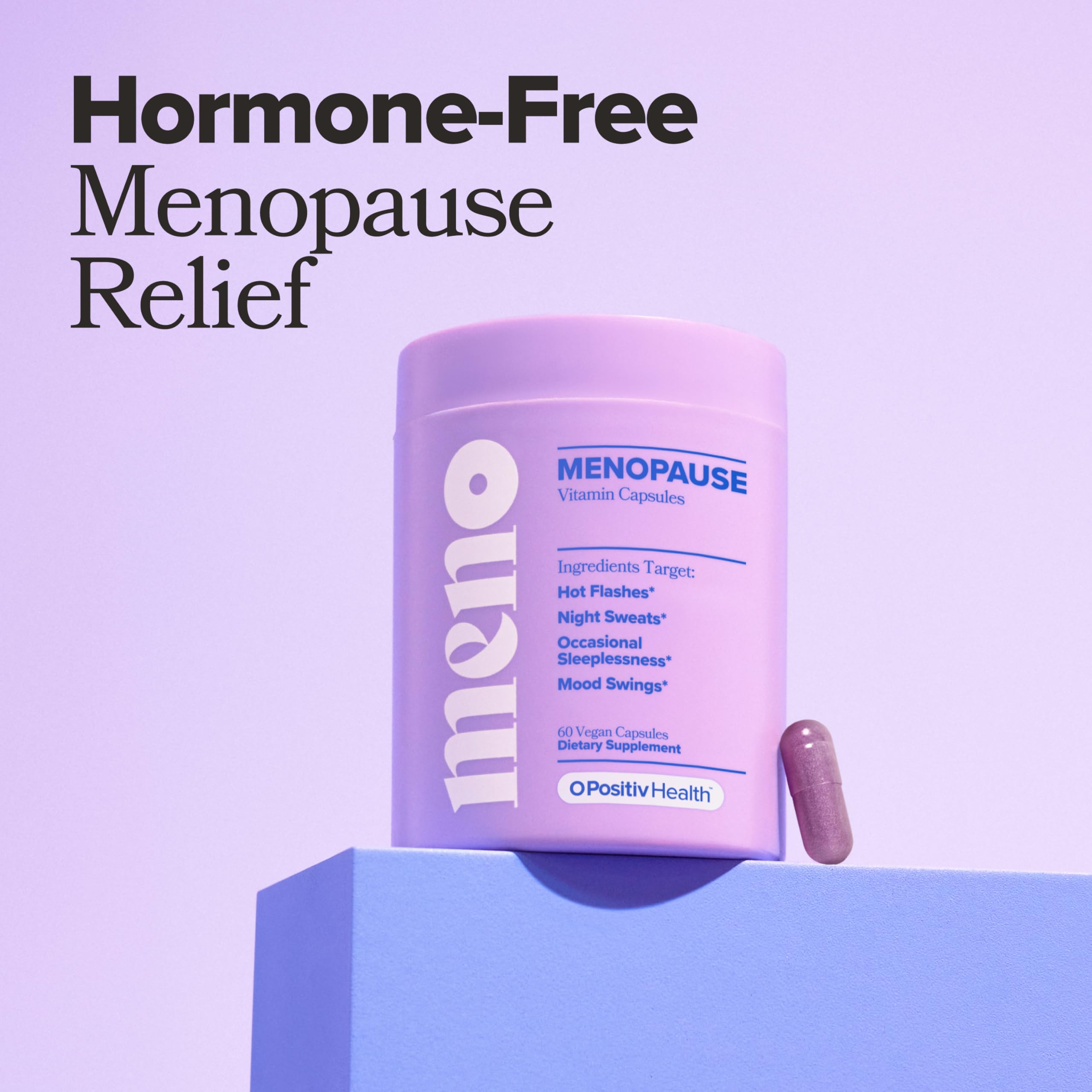 O Positiv MENO Vitamins for Menopause - Hormone-Free Menopause Supplement for Women - Black Cohosh & Ashwagandha KSM-66 - Helps Relieve Hot Flashes, Night Sweats, Mood Swings - 30 Servings (Pack of 1) O PositivAu supplements
