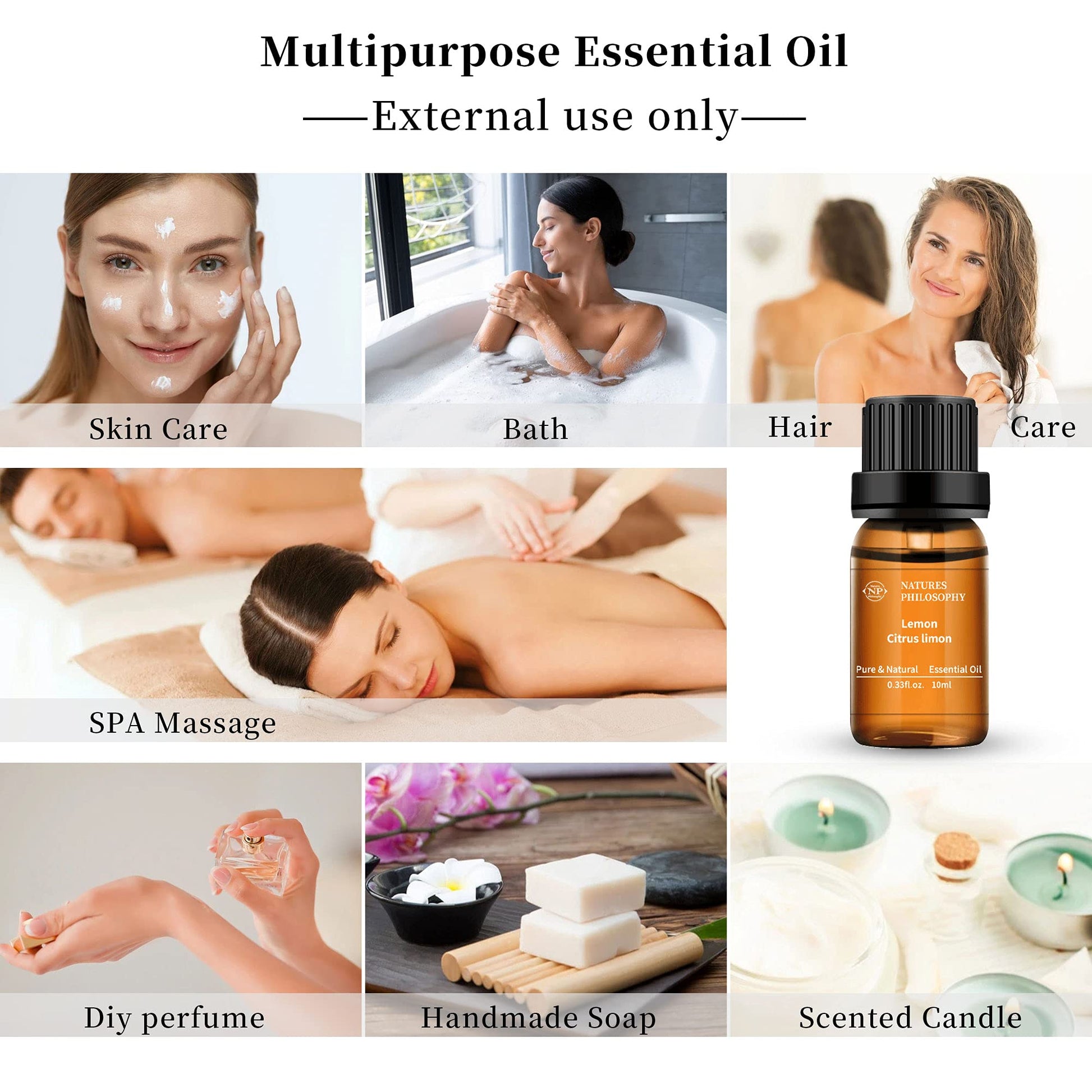 Lemon Essential Oil,100% Pure Organic Essential Oils for Aromatherapy, Diffuser, Massage, Soap Making NP NATURES PHILOSOPHYAu supplements
