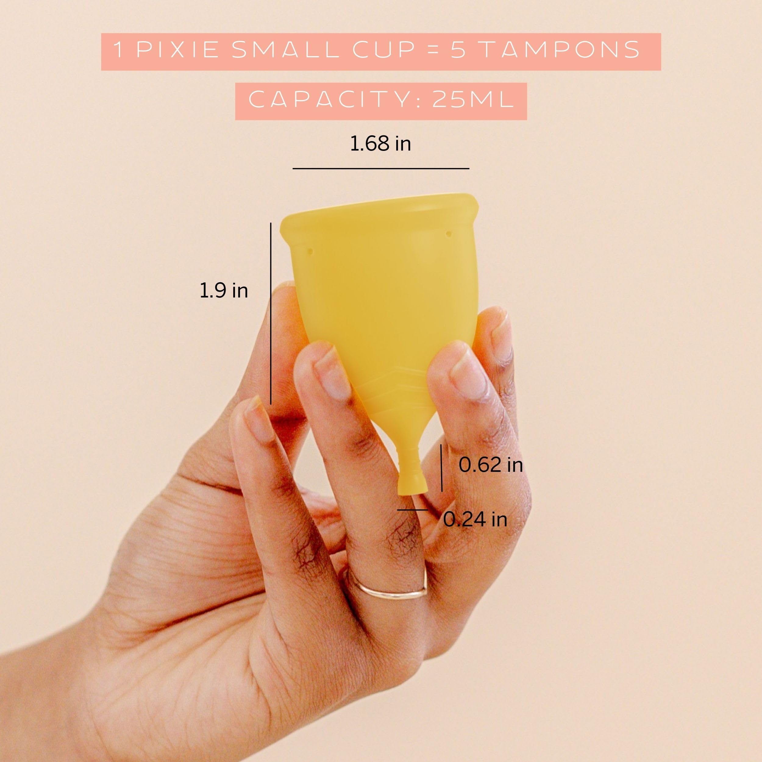 Pixie Menstrual Cup Steamer Sterilizer with A Small Period Cup - Ranked 1 for Most Comfortable Reusable Pixie CupAu supplements