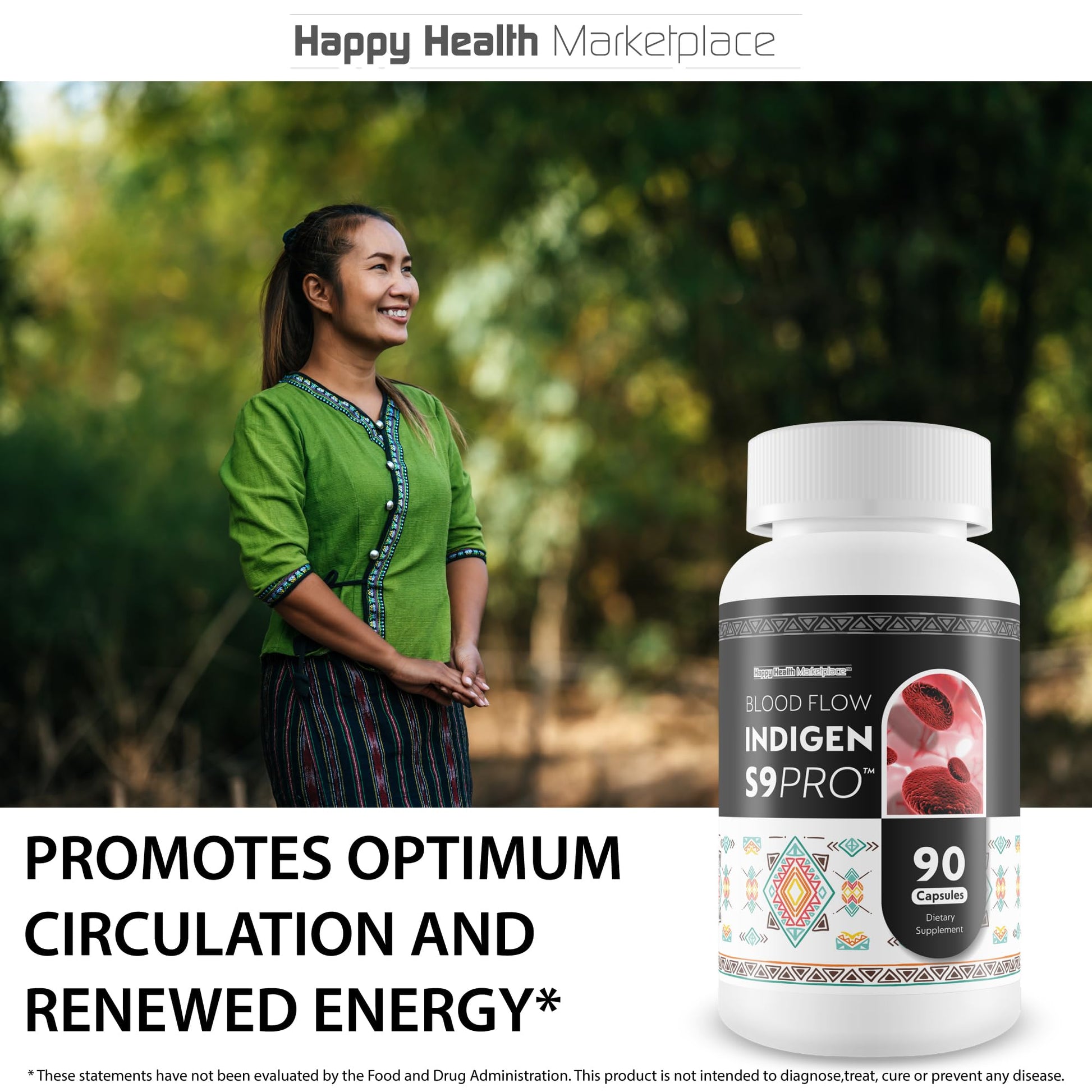 Blood Flow Indigen S9 Pro - Our Best Poor Circulation Supplements for Advanced Blood Flow Care - Blood Circulation Support - Blood Circulation Supplements for Healthy Blood Flow Help Blood Flow Pills Happy Health MarketplaceAu supplements