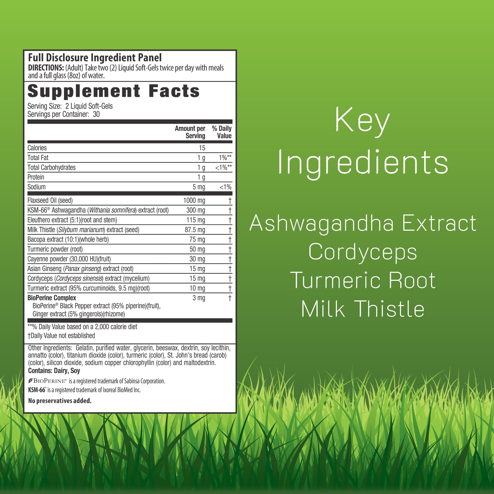Irwin Naturals Extra Strength Ashwagandha - 60 Liquid Softgels - Helps Boost Physical & Mental Performance - with Turmeric & Milk Thistle Irwin NaturalsAu supplements