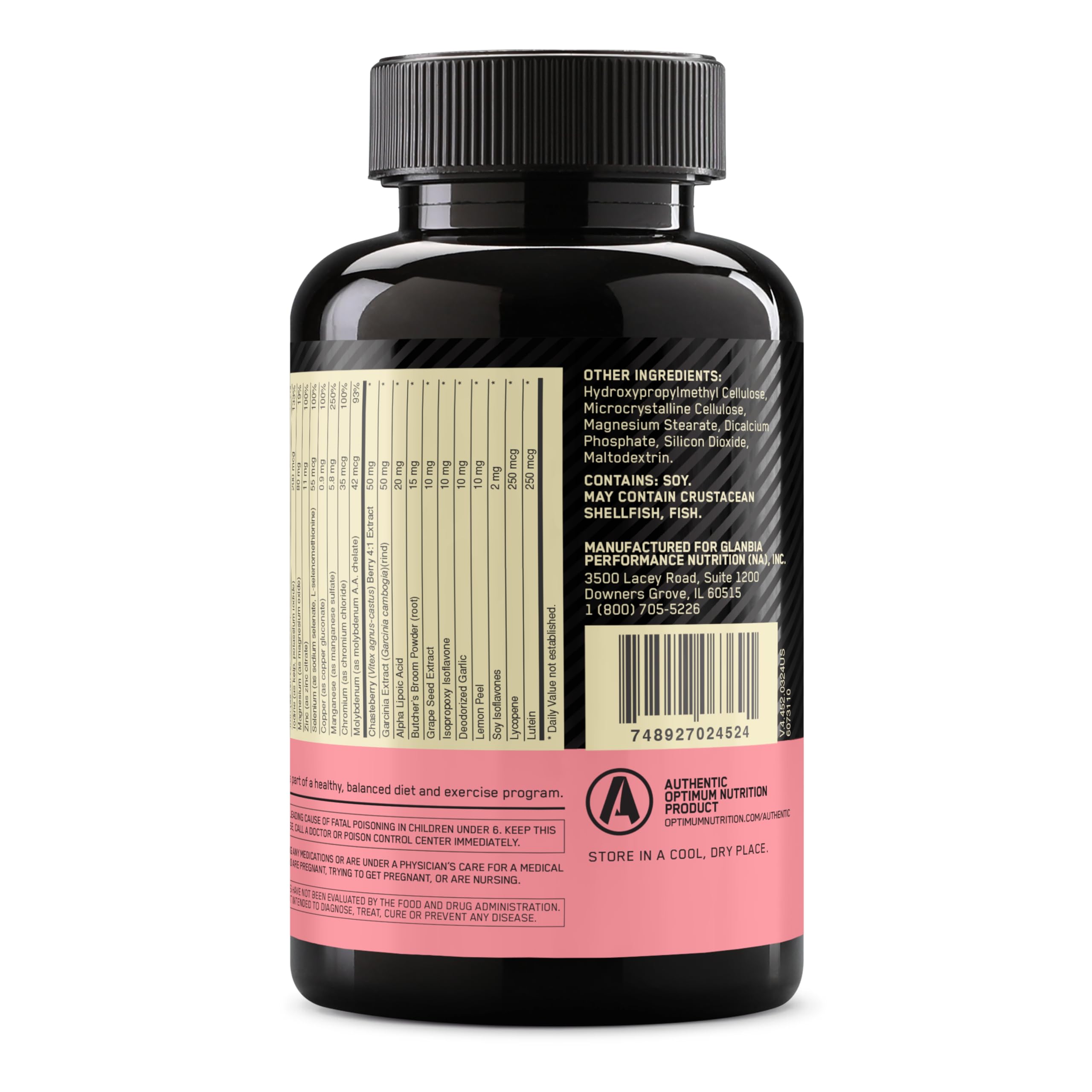 Optimum Nutrition Opti-Women, Vitamin C, Zinc and Vitamin D for Immune Support Womens Daily Multivitamin Supplement with Iron, Capsules, 120 Count Optimum NutritionAu supplements