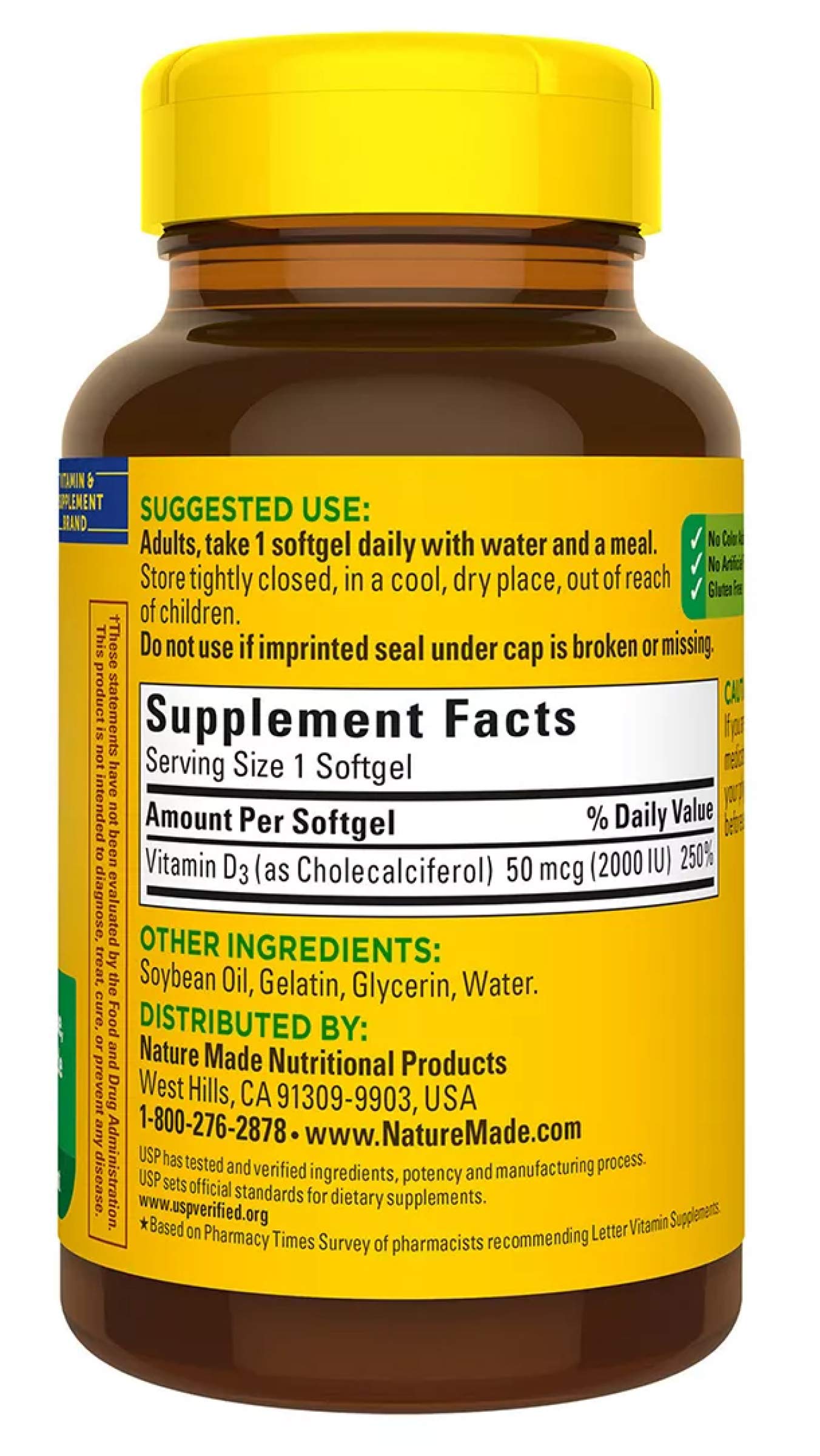 Nature Made Vitamin D3 2000iu 320 Ct. Soft Gels (Packaging May Vary) Nature MadeAu supplements