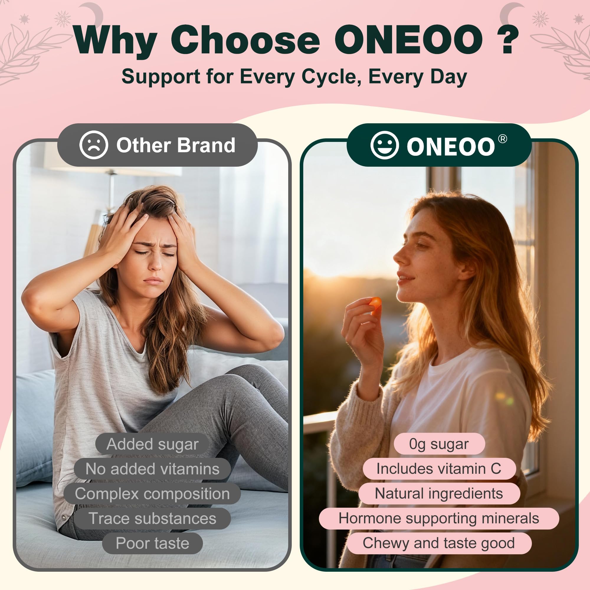 Oneoo Feminine Balance Gummies - Premium Balance Gummies for Women's pH Health, Feminine Gummy for Immune & Energy Support, Vegan, Gluten-Free, Hawaiian Pineapple, 60 Count OneooAu supplements