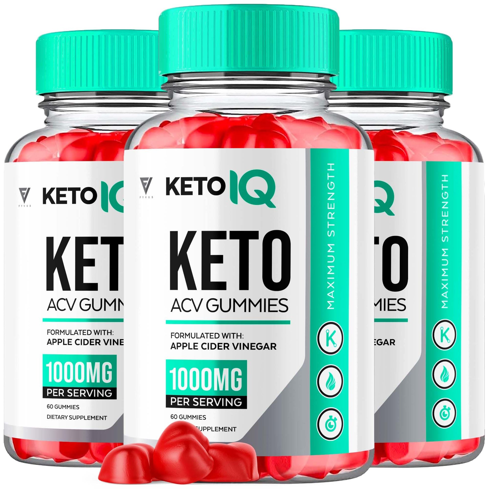 (3 Pack) Keto IQ KetoIQ Keto ACV Gummies, Keto IQ ACV Gummies Advanced Weight Loss FyvusUS supplements