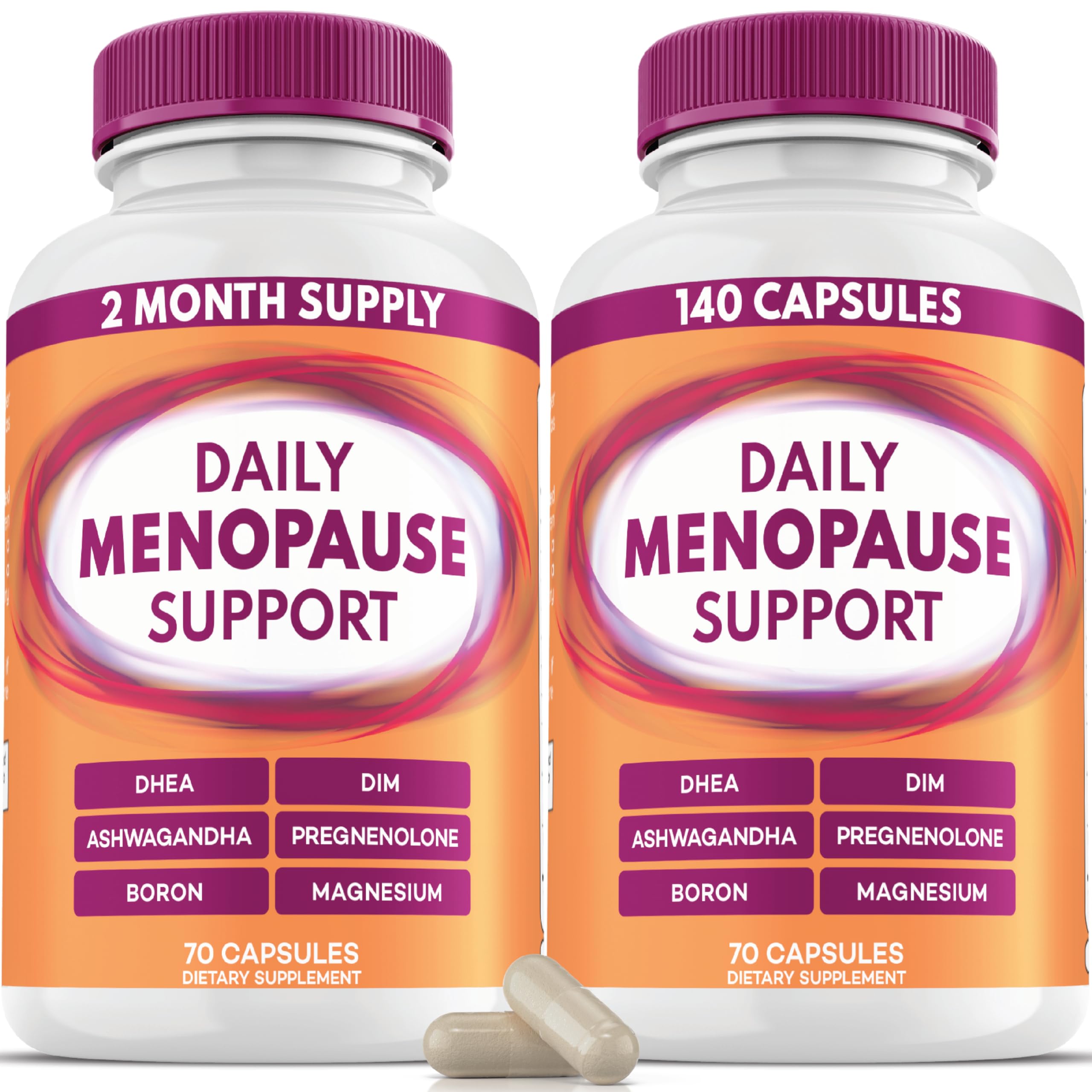 Menopause and Perimenopause Supplement for Women 10-1 Relief Formula for Hot Flashes, Night Sweats, Mood, Energy & Hormone – DIM, Ashwagandha, Vitamin D, DHEA, Zinc, Magnesium 2-Pack, 140 Capsules PAYÉAu supplements