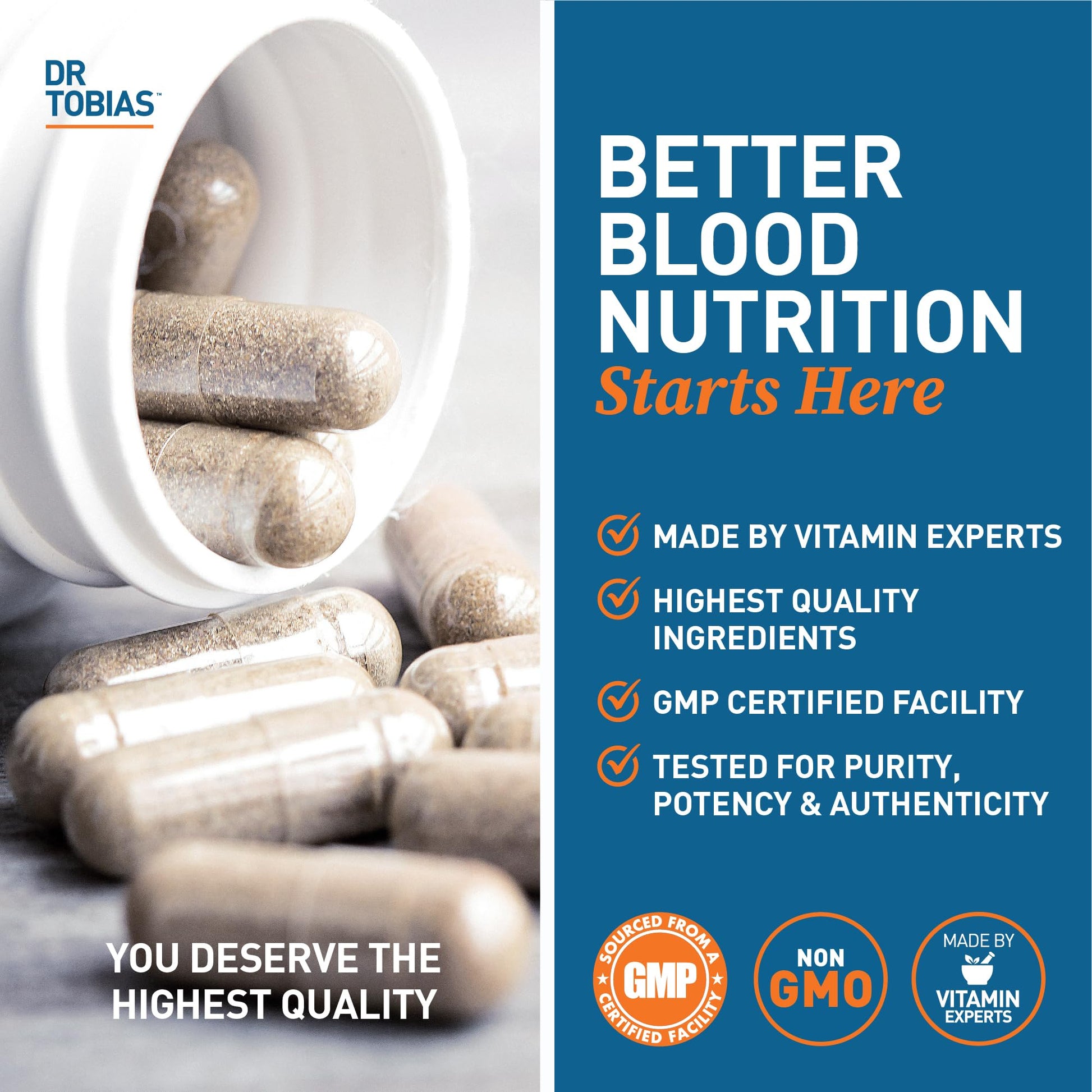 Dr. Tobias Blood Pressure Support Supplement with Hawthorn, Hibiscus Flower, Olive Leaf & Garlic, Supports Normal Circulatory Health with Vitamins C, B6, B12, Niacin, Folate & Herbs, 90 Capsules Dr. TobiasAu supplements