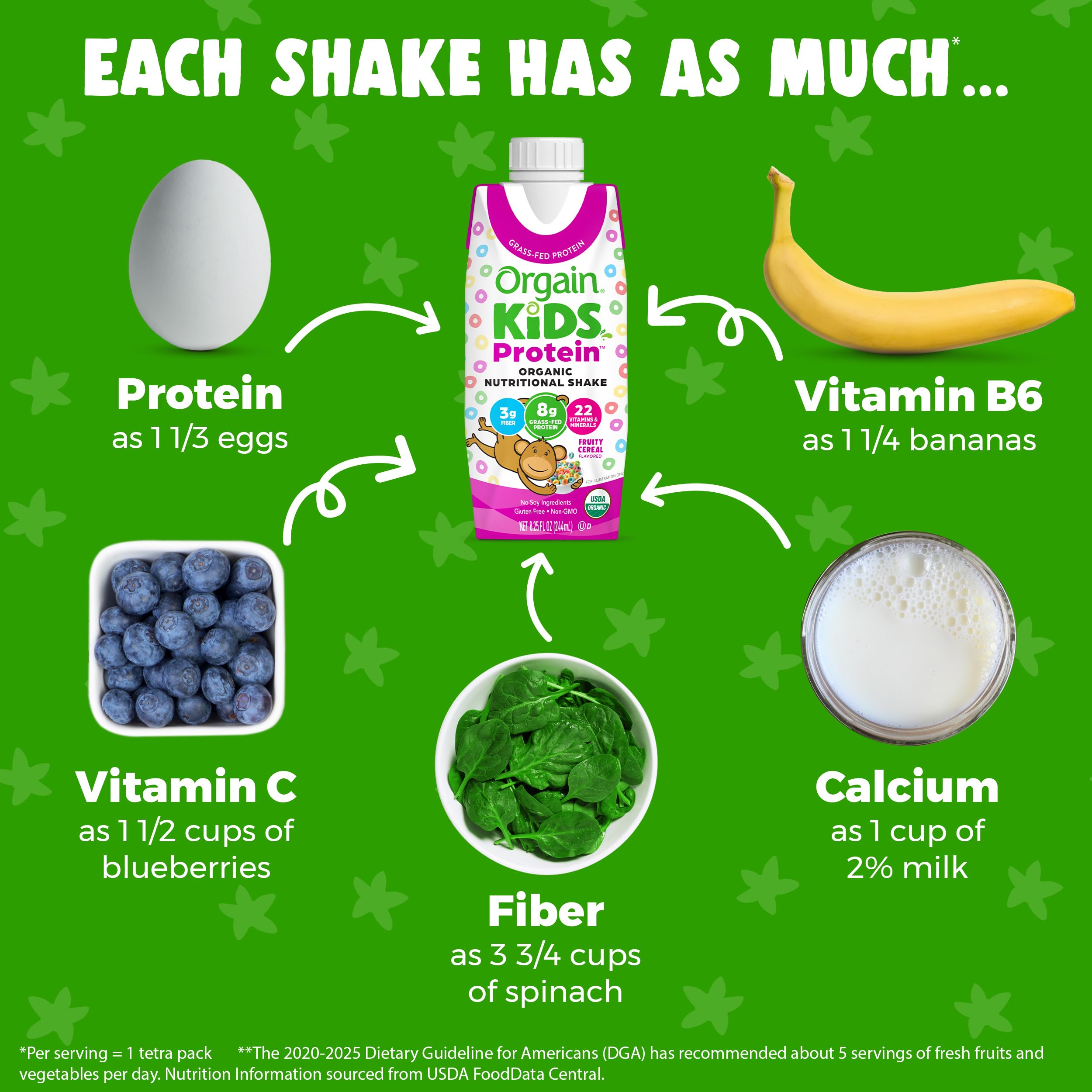 Orgain Organic Kids Nutritional Protein Shake, Fruity Cereal - Kids Snacks with 8g Dairy OrgainAu supplements
