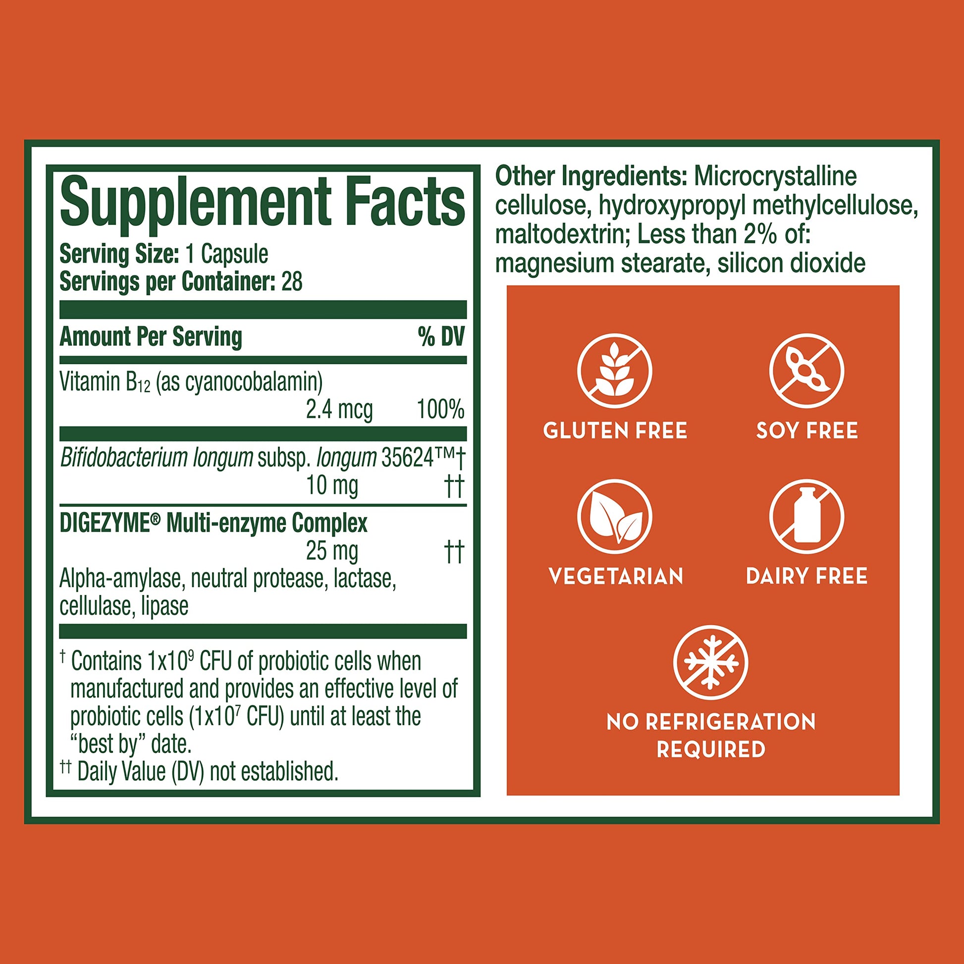 Align Probiotic Bloating Relief + Food Digestion, Probiotics, 28 Capsules AlignAu supplements