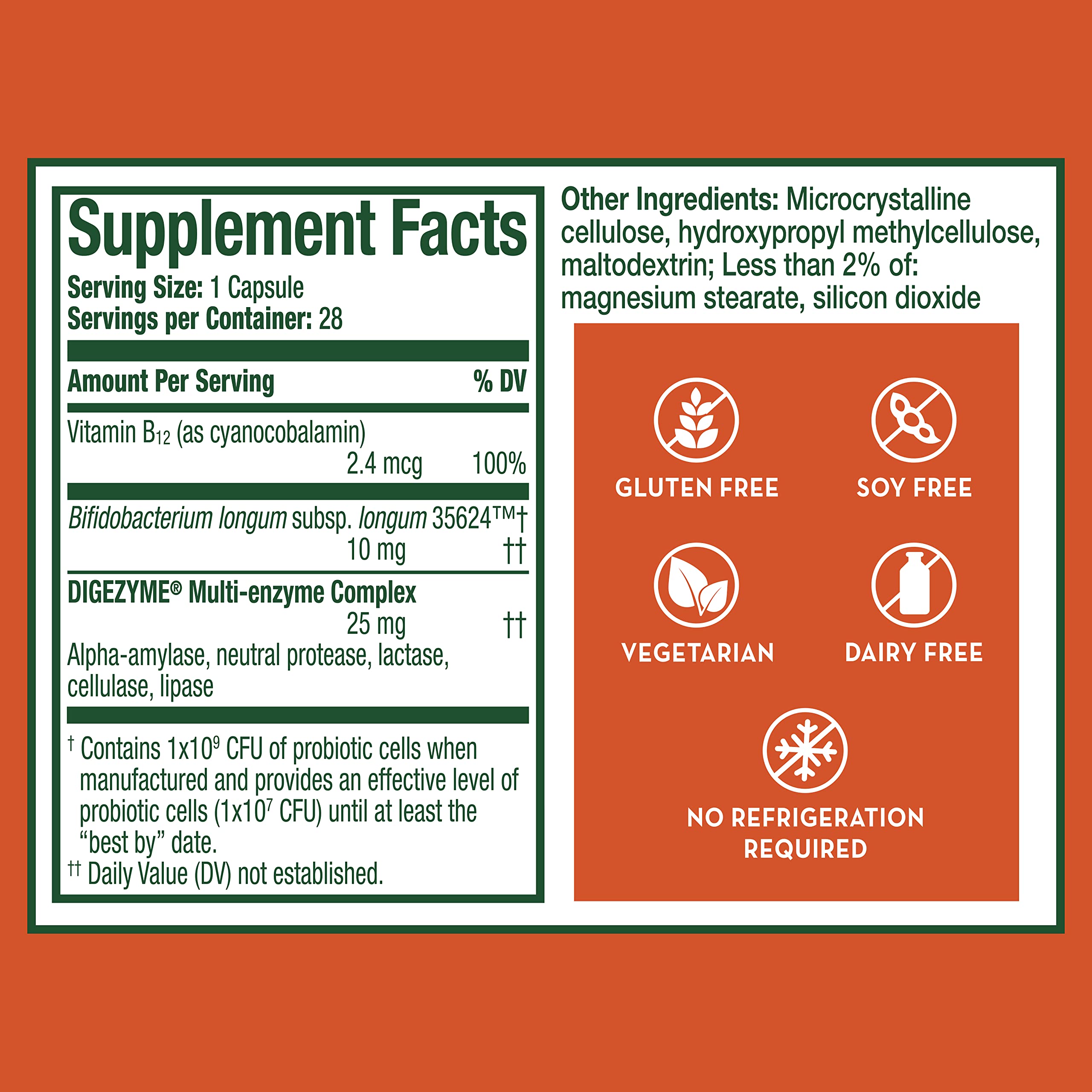 Align Probiotic Bloating Relief + Food Digestion, Probiotics, 28 Capsules AlignAu supplements