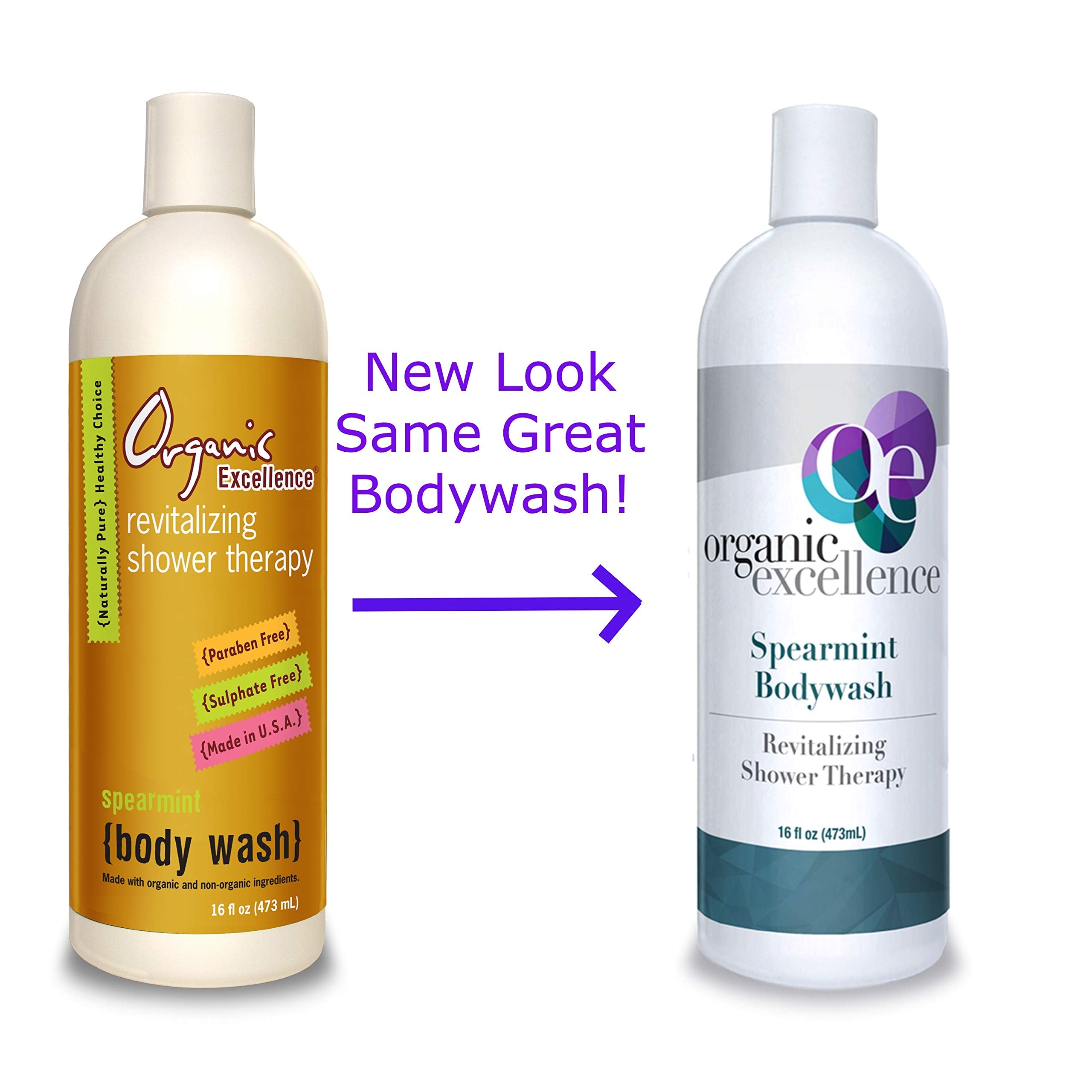 Organic Excellence Spearmint Body Wash For All Skin Types - Natural Soap Alternative - Sulphate and Paraben Free Organic ExcellenceAu supplements