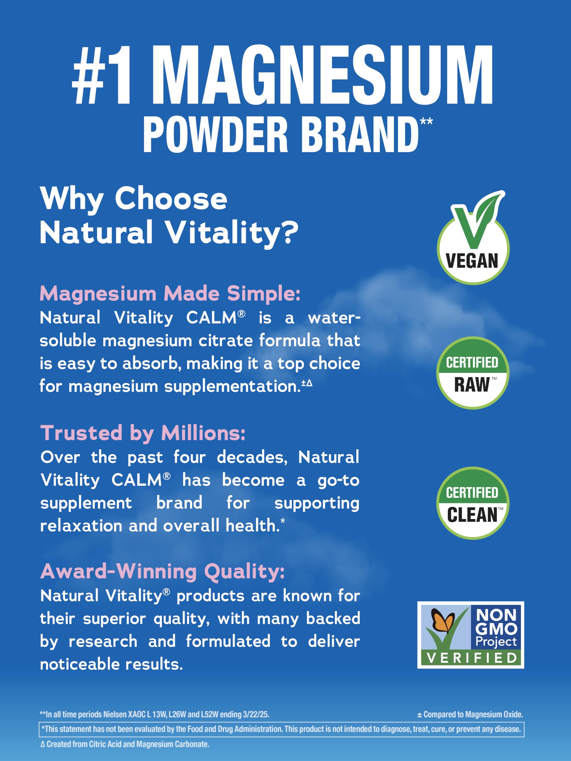 Natural Vitality Calm Powder Rasp Lemon, 8 oz Natural VitalityAu supplements