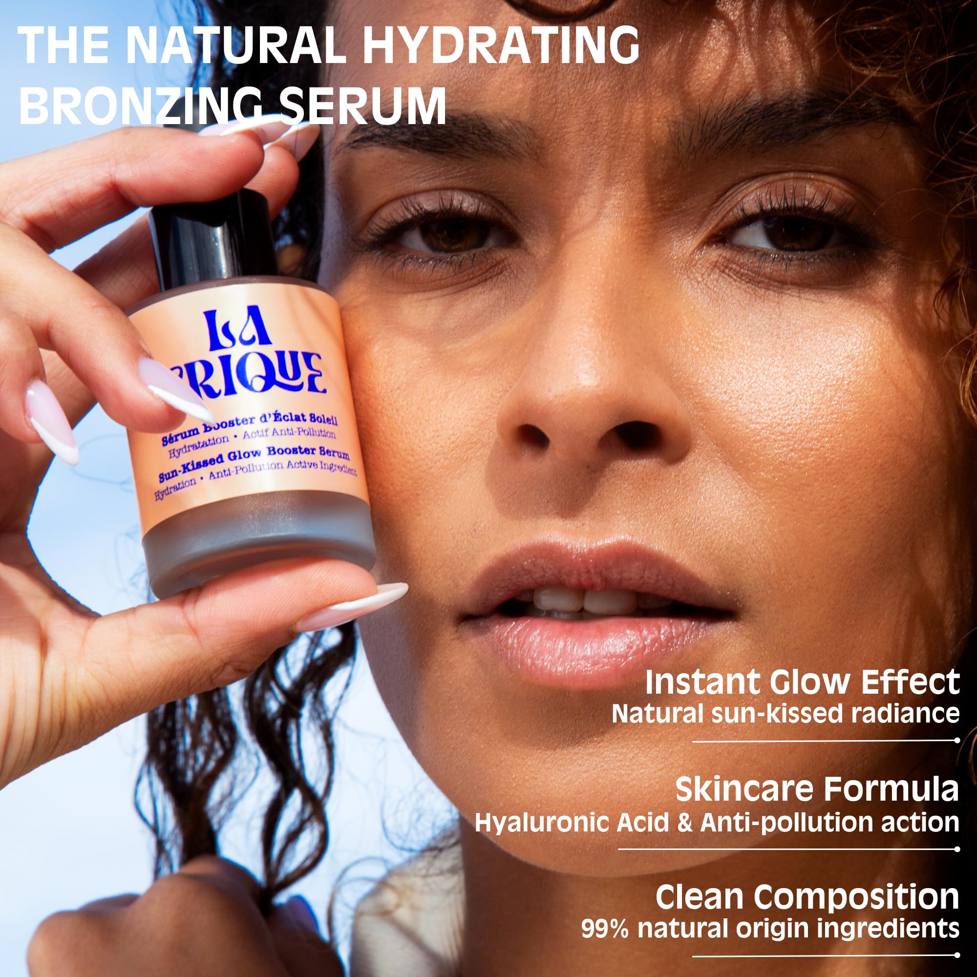 La Crique Bronzing Face Serum - Hydrating Bronzing Drops with Hyaluronic Acid & Anti-Pollution Protection - Natural Sun-Kissed Glow for All Skin Types - Vegan Friendly, Clean Beauty - 1 fl oz LA CRIQUEAu supplements