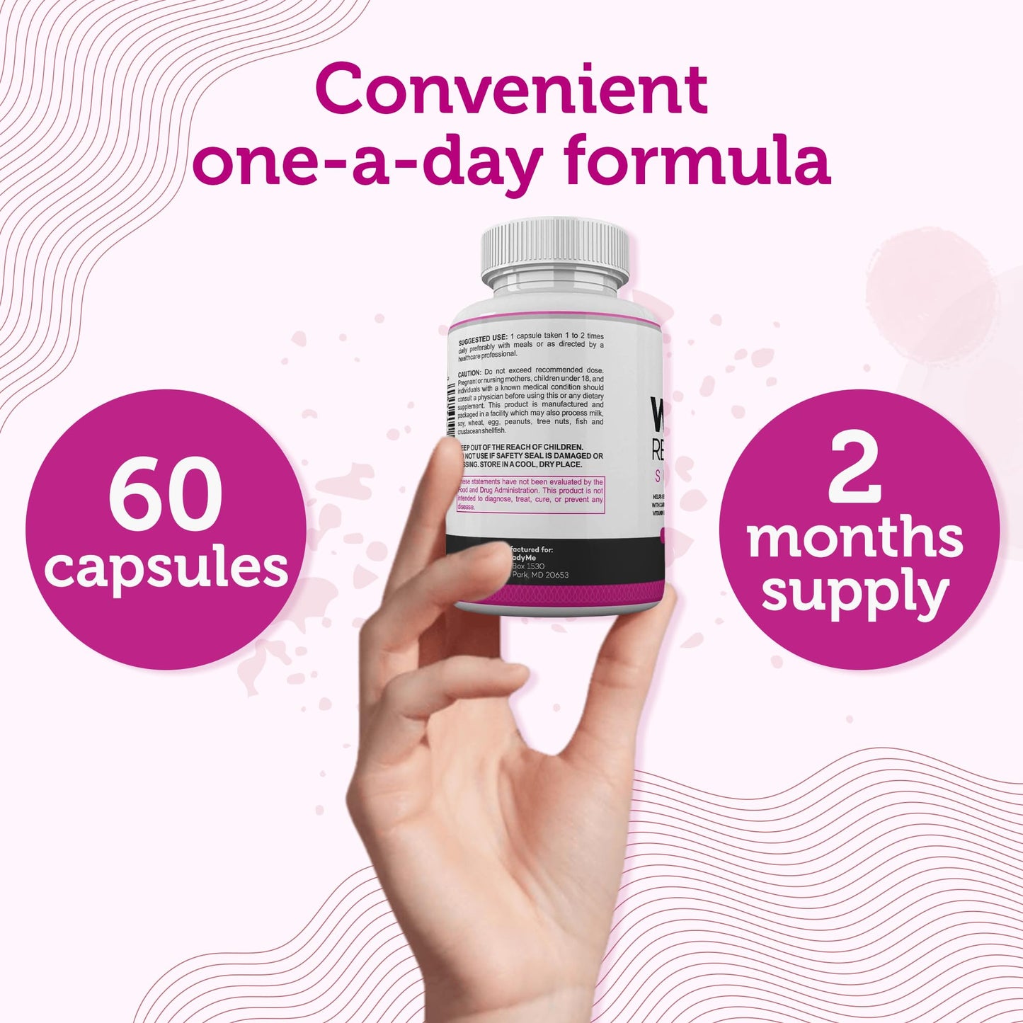 Water Retention Pills for Women Bloating Relief with Vitamin B6, Dandelion & Green Tea Natural LADYME WOMEN'S HEALTHUS supplements