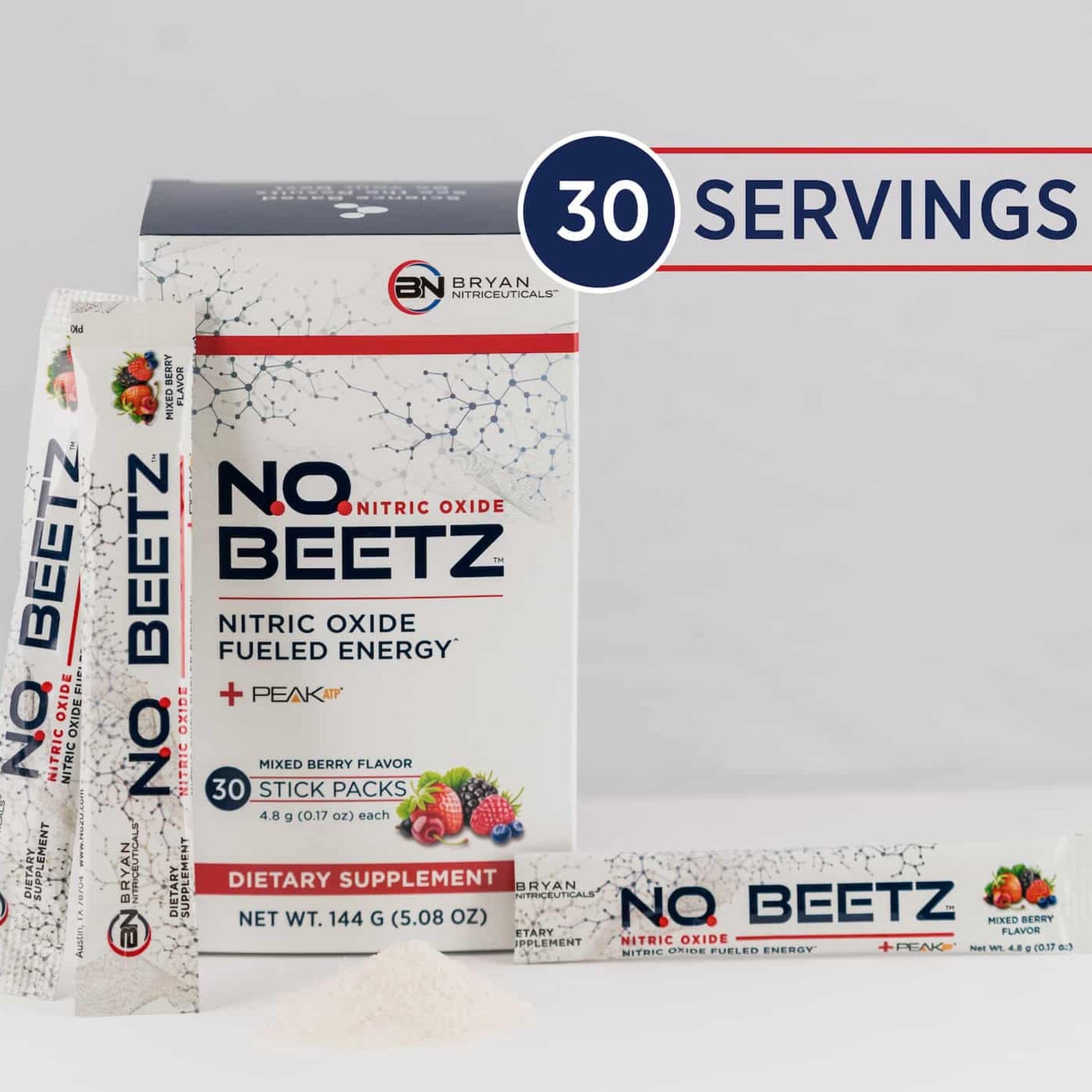 Bryan Nitriceuticals N.O. Beetz Nitric Oxide Fueled Energy Boost Supplement, Hydration & Cellular Energy Production Enhancer, Blend of Vitamins and Minerals (30 Servings) Bryan NitriceuticalsAu supplements