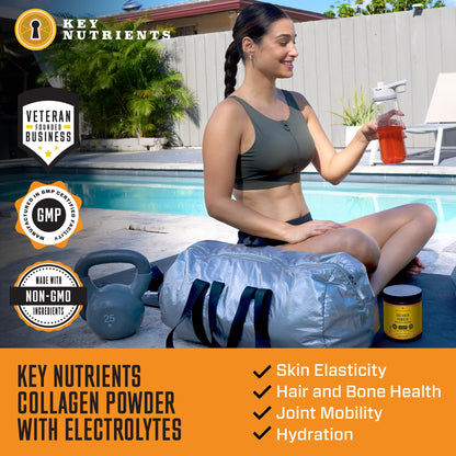Collagen Peptides with Electrolytes Powder, Collagen Powder, Collagen Peptides Powder KEY NUTRIENTSUS supplements