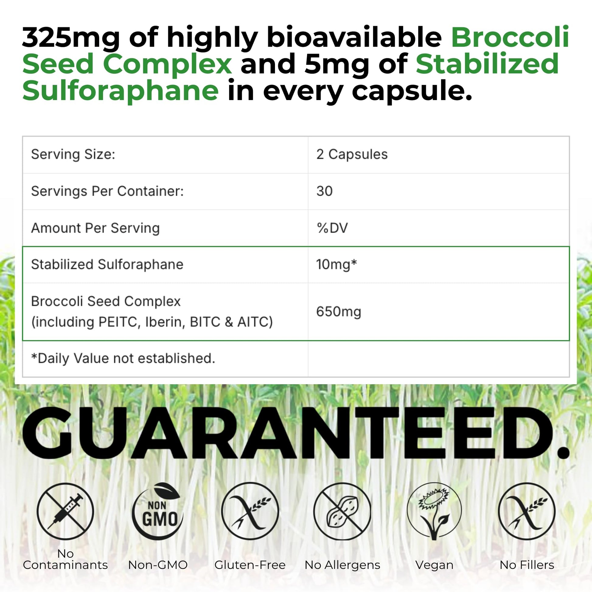 BrocElite Mara Labs Plus | Stabilized Broccoli Sulforaphane Supplement | Glyphosate Residue Free Certified – Third-Party Tested | 60 Vegan Capsules BrocEliteAu supplements