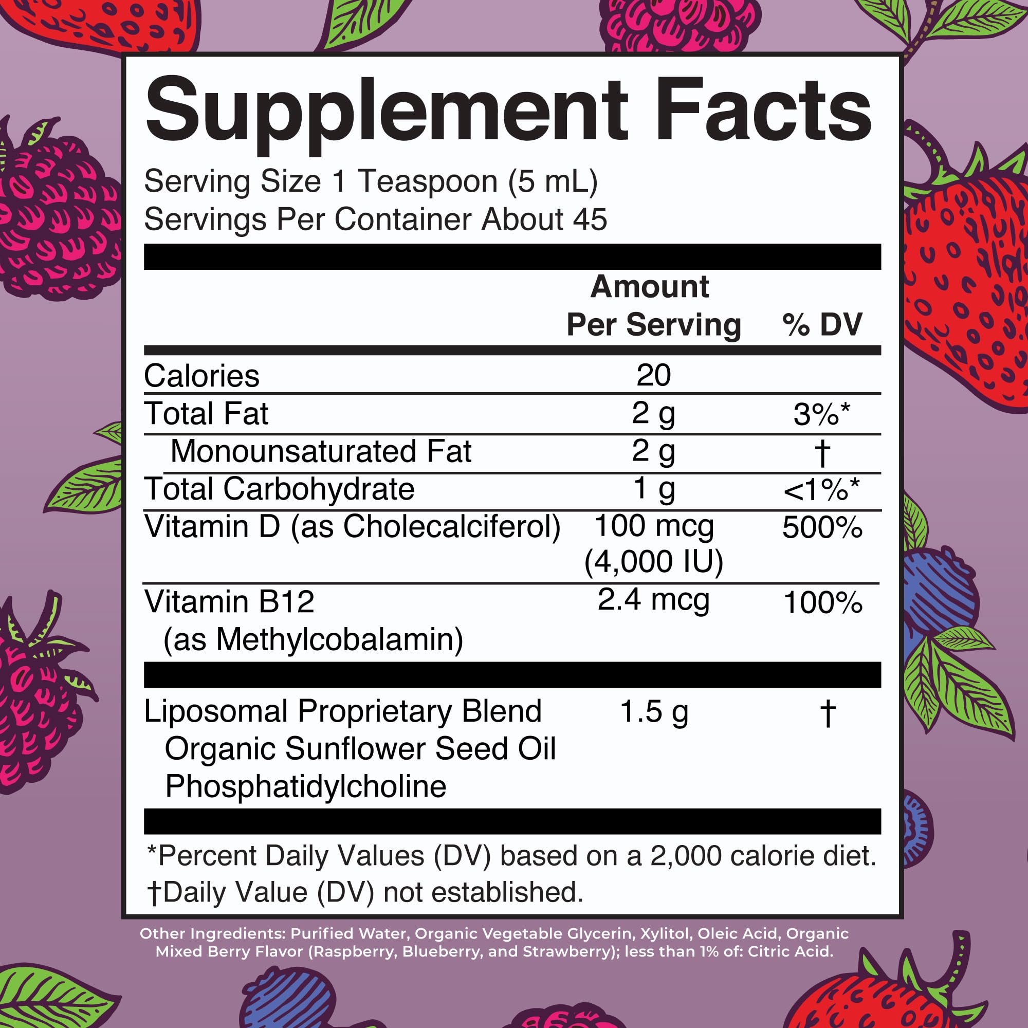 MaryRuth Organics Megadose Vitamin D3 Liposomal | Vitamin D 4000 IU | Ultra Absorption | Immune Support for Adults | Bone Health | VIT D3 | Vegan | Sugar Free | Gluten Free | Non-GMO | 45 Servings MARYRUTH'SUS supplements