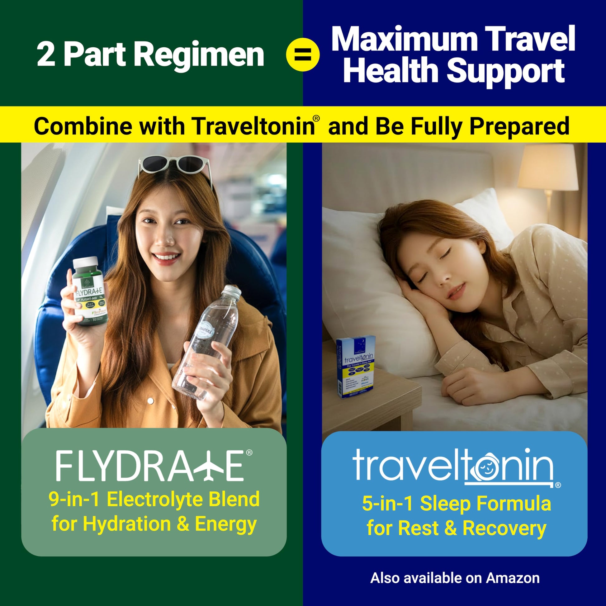 Flight-Aid | Replenishing Electrolyte Hydration Capsules Made for Travel, Jet Lag, Fatigue & Recovery | 9-in-1 Formula with Essential Electrolytes, Vitamins, Minerals & Bioperine® | 30 Capsules FlydrateAu supplements