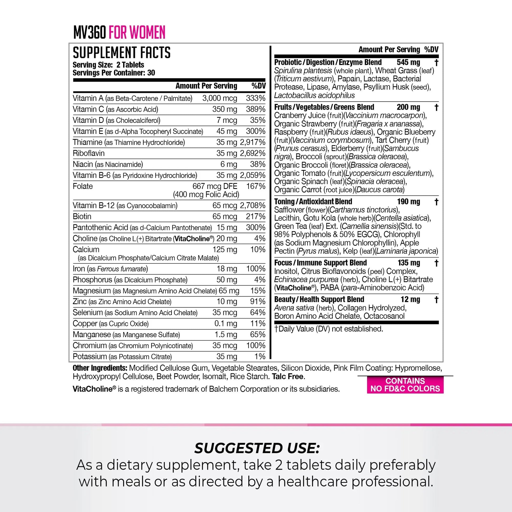 FitLife Brands Women's Nutrition MV360, 5-in-1 Complete Multivitamin with Essential Vitamins for Energy, Digestion, Toning, Immune Support FitLife BrandsAu supplements