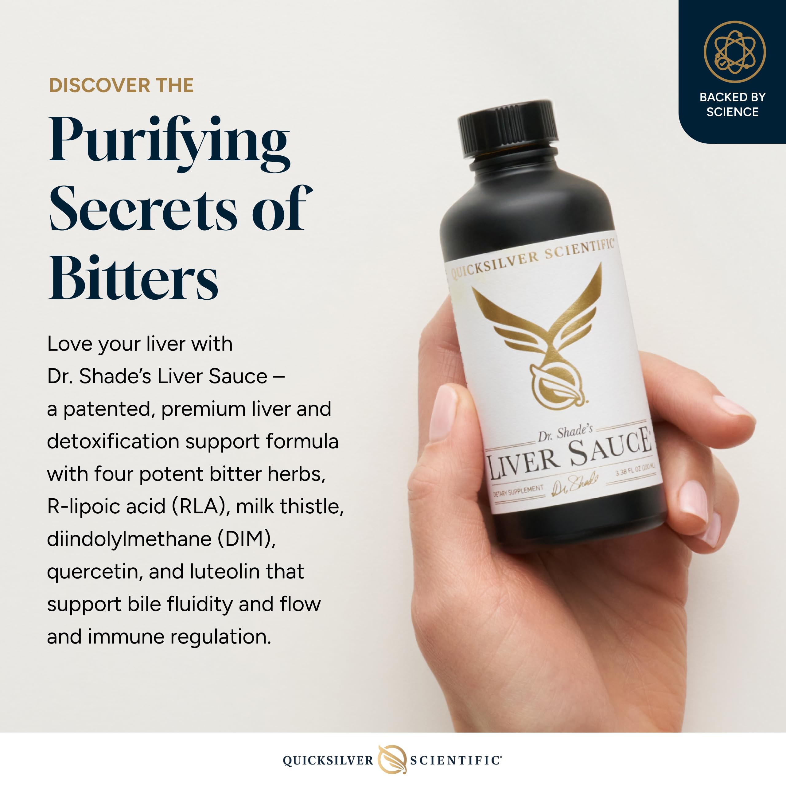 Quicksilver Scientific Liver Sauce - Liposomal Liver Detox with DIM, Quercetin, Lipoic Acid, Milk Thistle and Dandelion Root Supplement - Supports Bile & Toxin Momentum (100 ml / 3.38 oz) Quicksilver ScientificUS supplements
