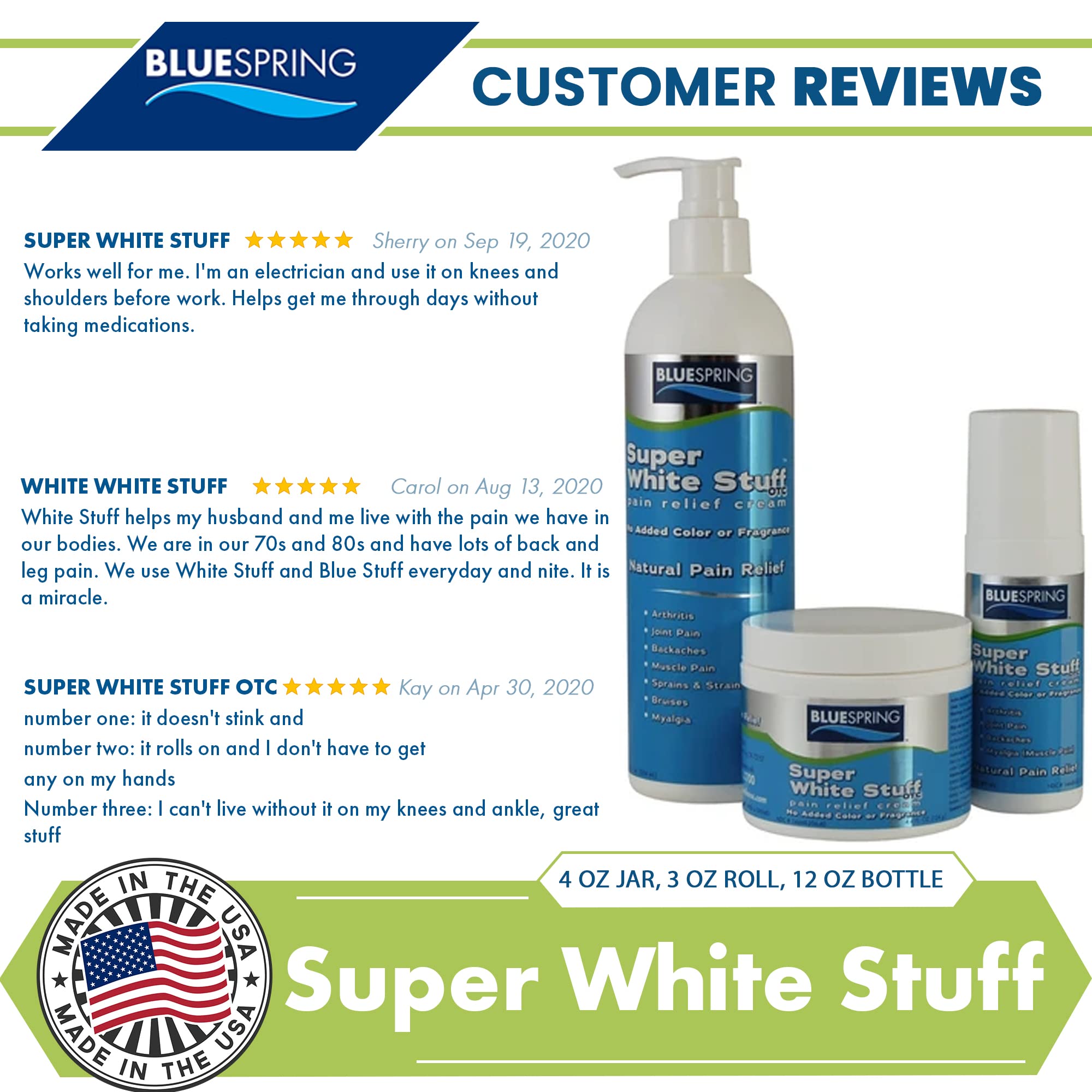 Emu Therapy Super White Stuff OTC 12-oz. Pump Bottle - Natural, Made in USA, Paraben-Free, Works in As Little As 5 Minutes for Joint/Muscle Pain, Backaches, Sprains/Strains, Bruises & More Emu TherapyAu supplements