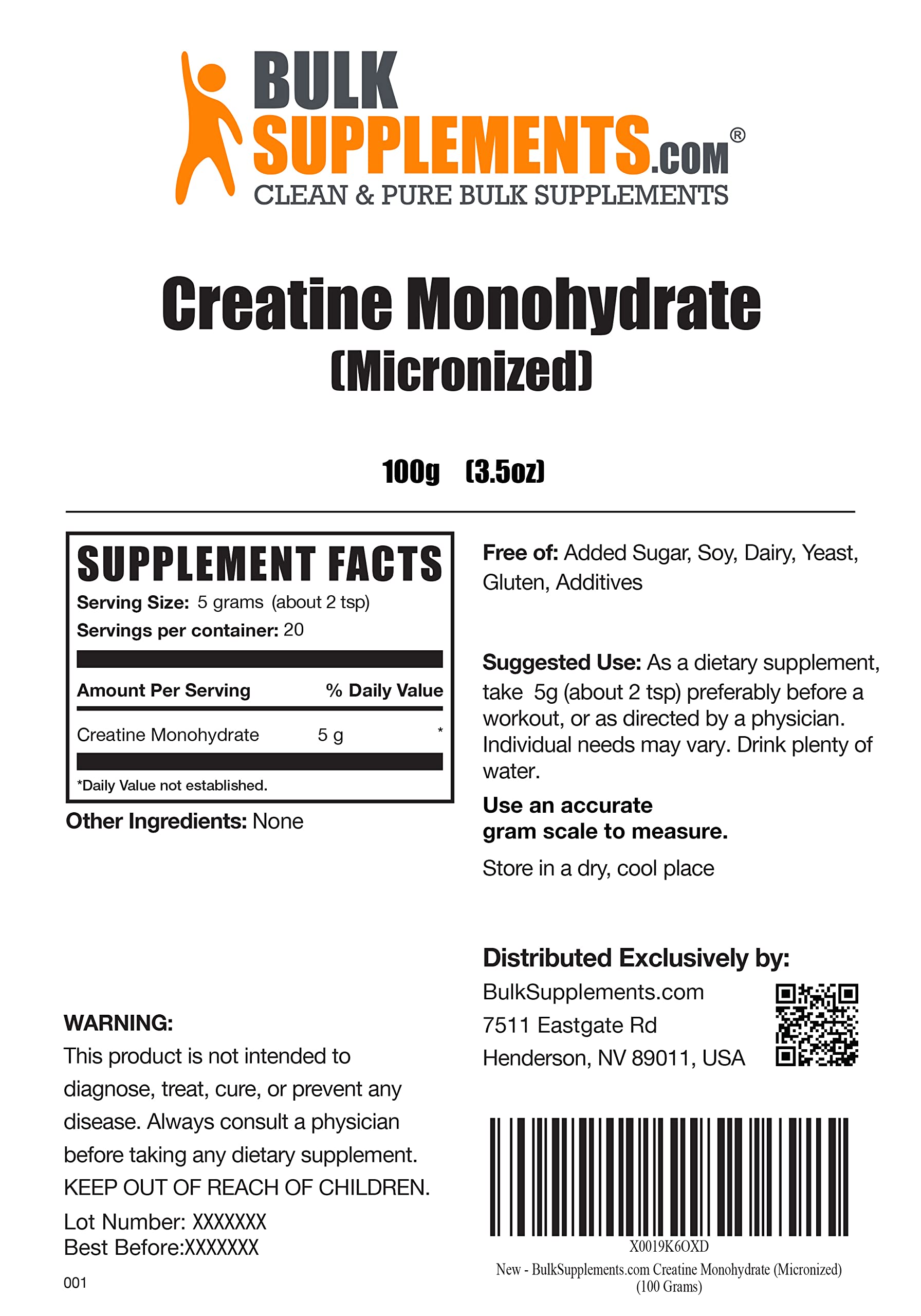 BULKSUPPLEMENTS.COM Creatine Monohydrate Powder - Micronized Creatine BULKSUPPLEMENTS.COMUS supplements