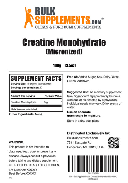 BULKSUPPLEMENTS.COM Creatine Monohydrate Powder - Micronized Creatine BULKSUPPLEMENTS.COMUS supplements