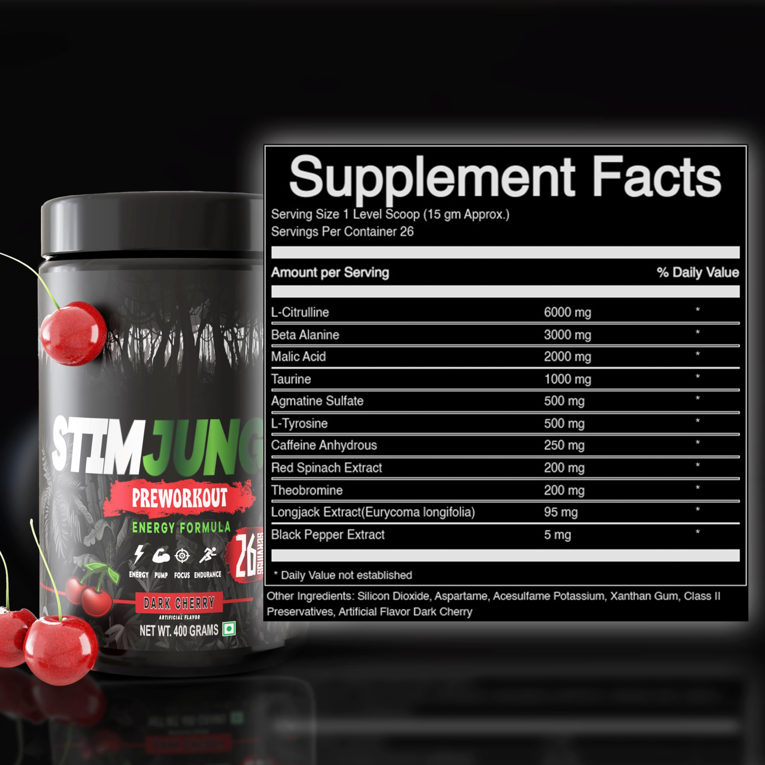 STIMJungle Essential Preworkout •Insane Energy •6G L-Citrulline •3G Beta Alanine STIMJungleAu supplements