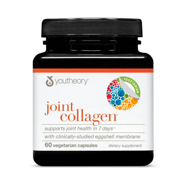 Youtheory Joint Collagen - Vegetarian Collagen Supplement with NEM Eggshell Membrane & Boswellia Extract - Dairy, Soy & Gluten Free - 60 Vegetarian Capsules YoutheoryAu supplements