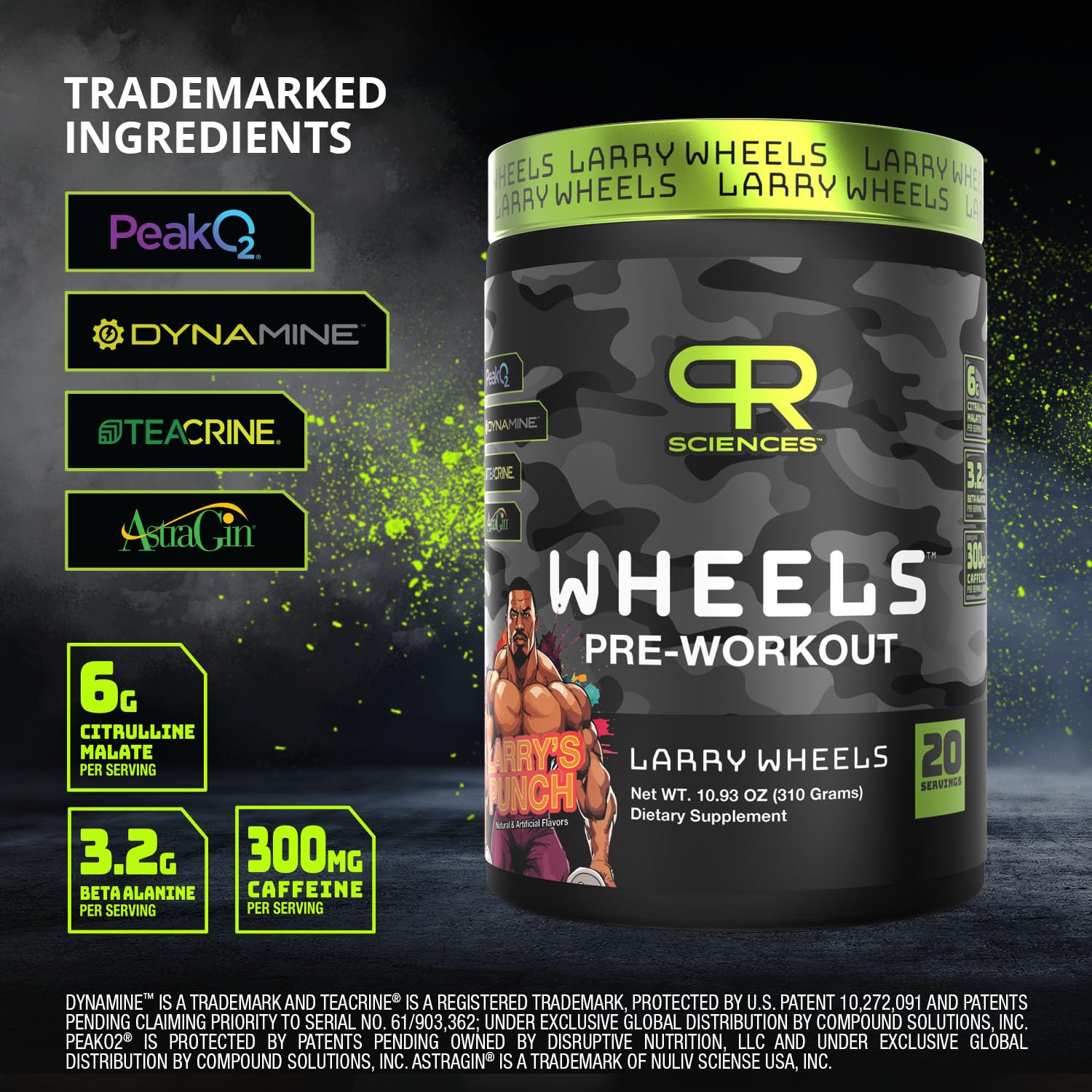 Larry Wheels' PR Preworkout - Enhance Performance with 6g Citrulline, 3.2g Beta Alanine PR SciencesAu supplements