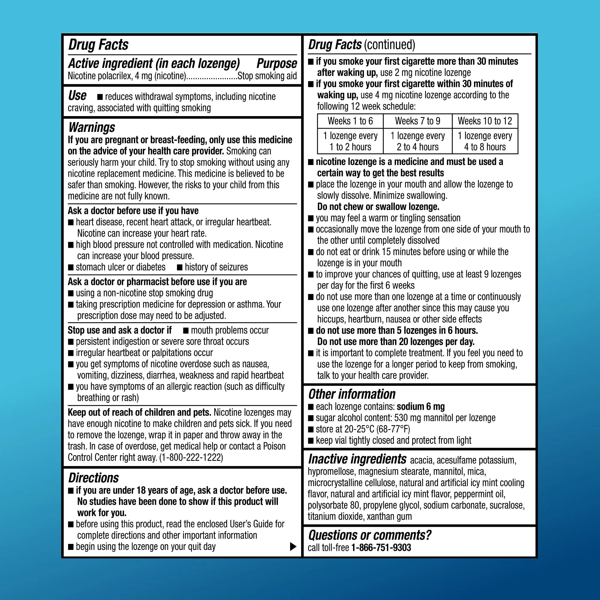 Amazon Basic Care Coated Ice Mint Nicotine Polacrilex Lozenges, 4 mg, Stop Smoking Aid, 120 Count Amazon Basic Carenz supplements