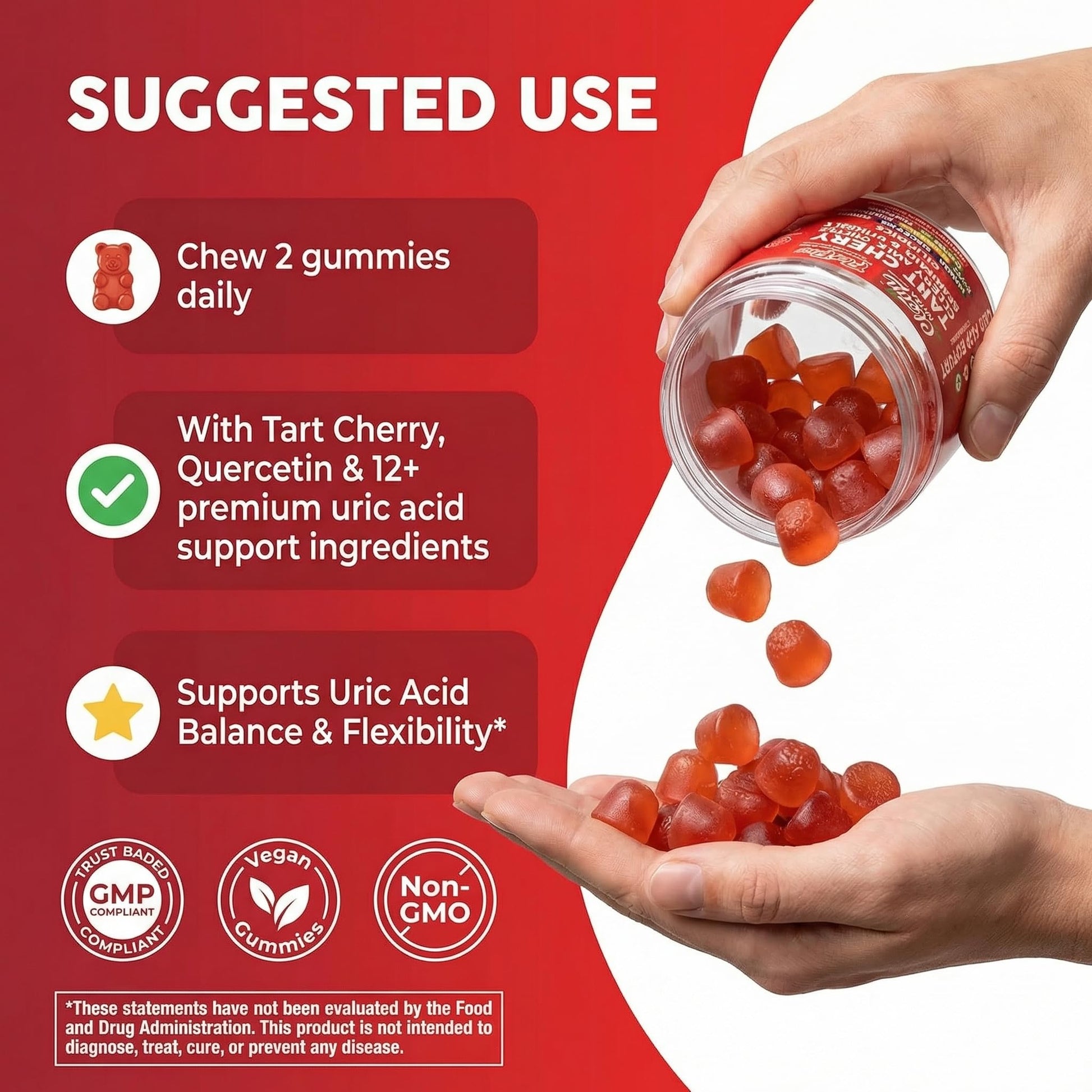 Clean Nutra Tart Cherry Gummies Uric Acid Flush Celery Milk Thistle Bromelain Vitamin C Magnesium Citrus Bergamot Ginger Stinging Nettle Leaf Chamomile Berberine Quercetin Support 60 Gummy Vitamins Clean NutraceuticalsAu supplements