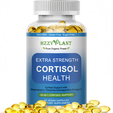 Cortisol Supplements for Women and Men Softgels with Phosphatidylserine Magnesium Ashwagandha L-Theanine,High Absorption Cortisol Detox Capsules for Sleep Relaxation Stress Relief,Non-GMO,60 Servings HZZYPLANTAu supplements