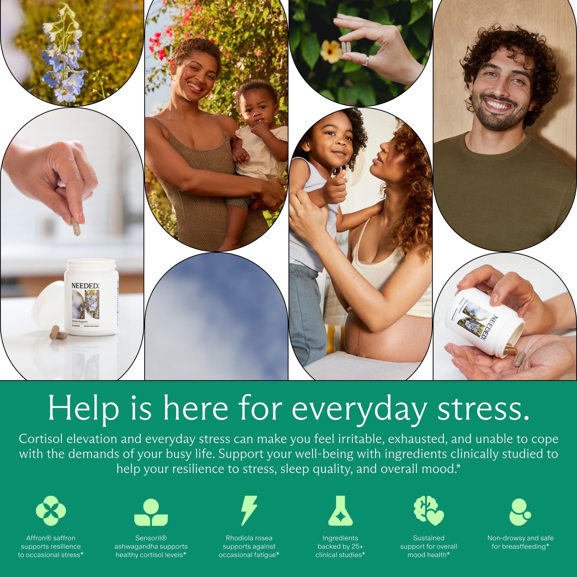 Needed. Stress Support - Herbal Blend Supporting Mood, Energy, and Hormone Balance for Women - Herbal Supplement of Shatavari, Ashwagandha, Rhodiola - Non-GMO - 30 Day Supply - 120 Capsules Needed.Au supplements