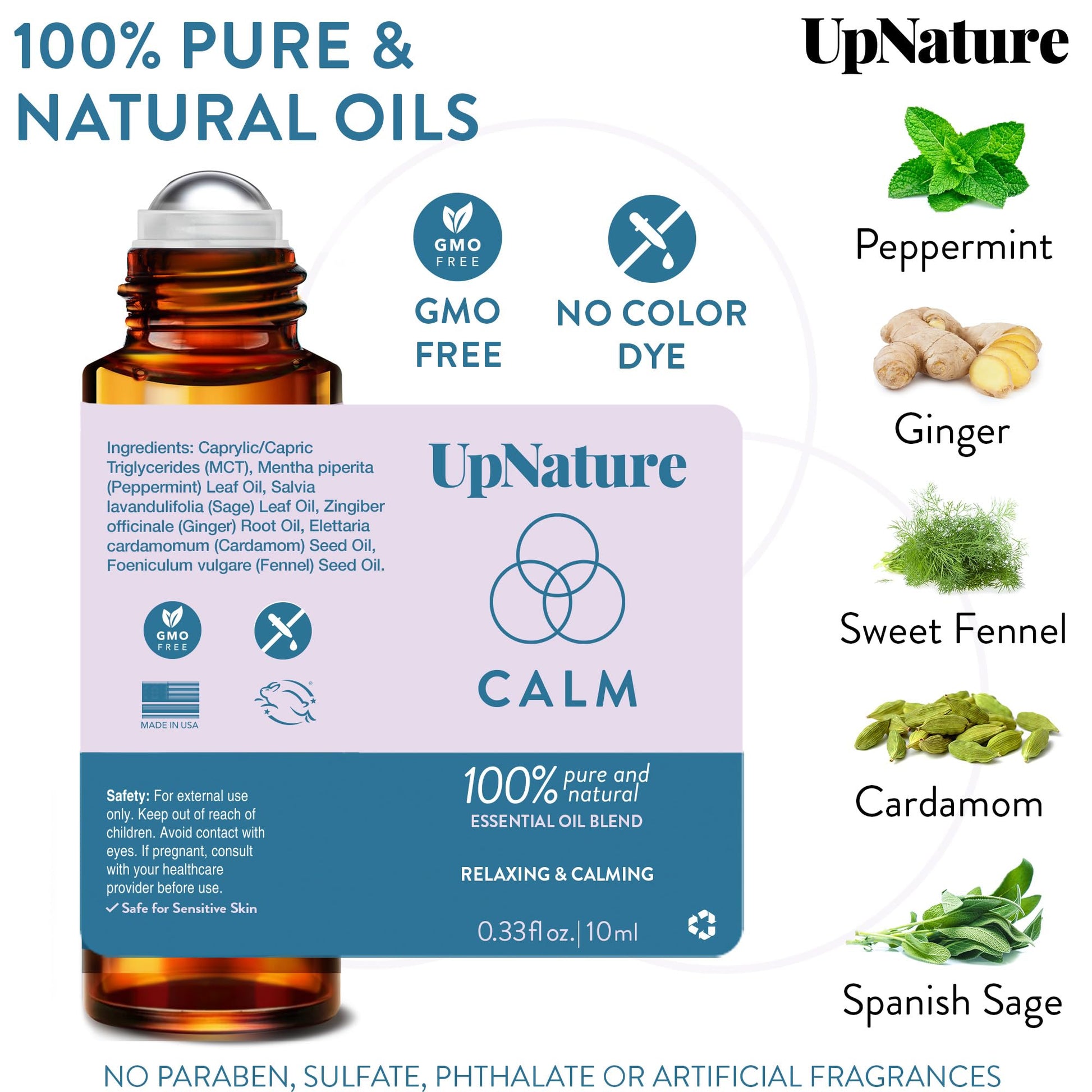 UpNature Calm Essential Oil Roll On Blend – Stress Relief & Relaxation Gifts for Women – Calming UpNatureAu supplements