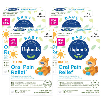 Hyland's Baby Oral Pain Relief Tablets, 125 Count Each (4) Hyland'sAu supplements