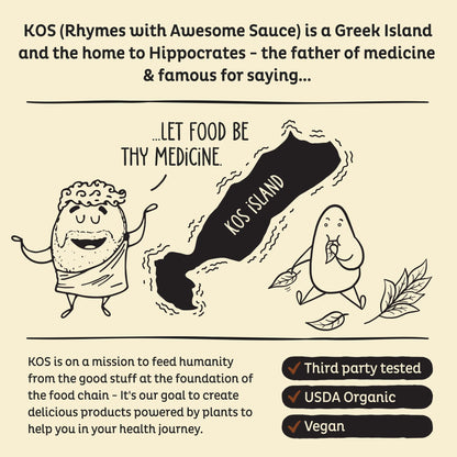 KOS Vegan Protein Powder Erythritol Free, Vanilla USDA Organic - Pea Protein Blend, Plant Based Superfood Rich in Vitamins & Minerals - Keto, Dairy Free - Meal Replacement for Women & Men, 28 Servings KOSUS supplements