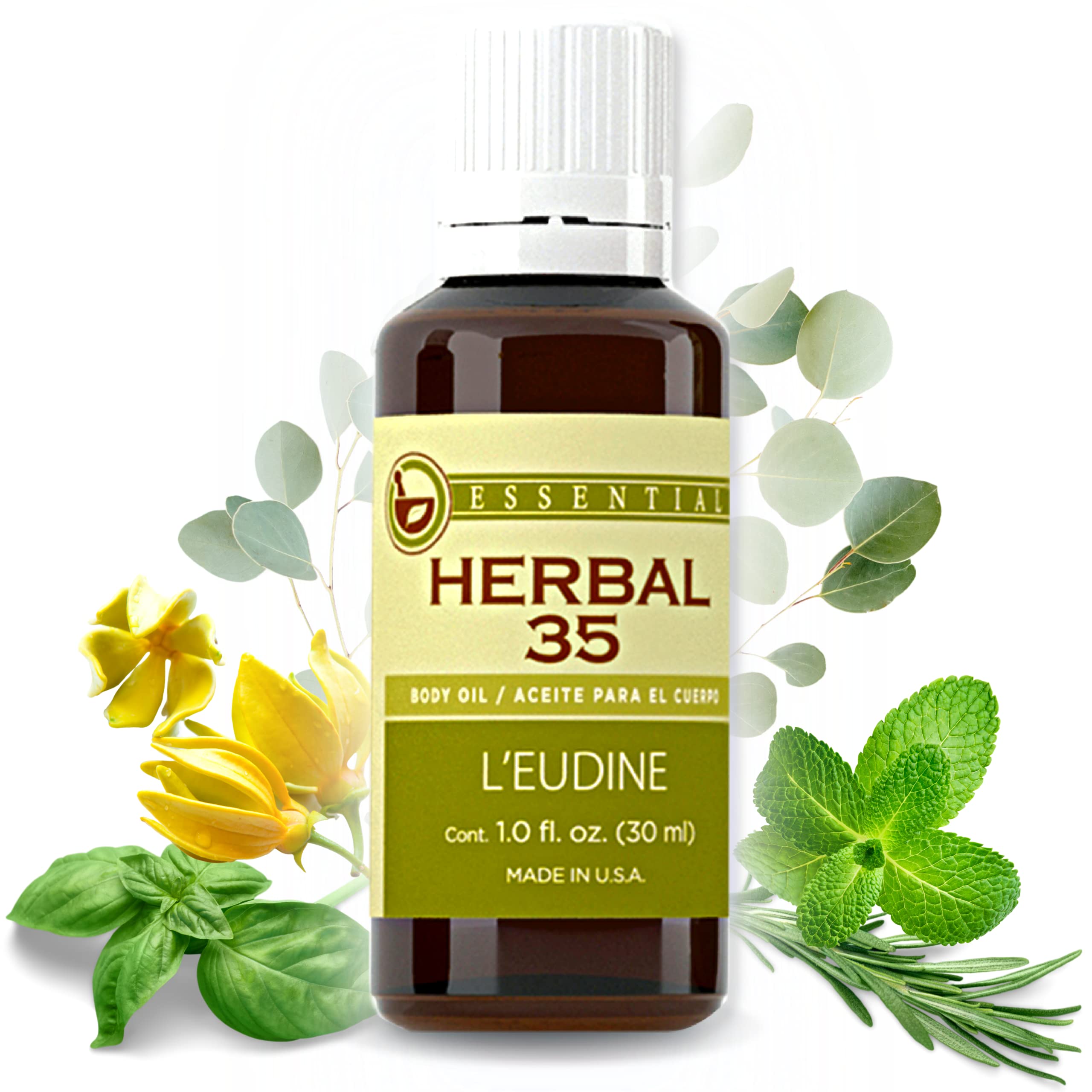 L'eudine Herbal 35 Essential Oil, Soothing and Calming Eucalyptus Essential Oil, Powerful Blend L'eudineAu supplements