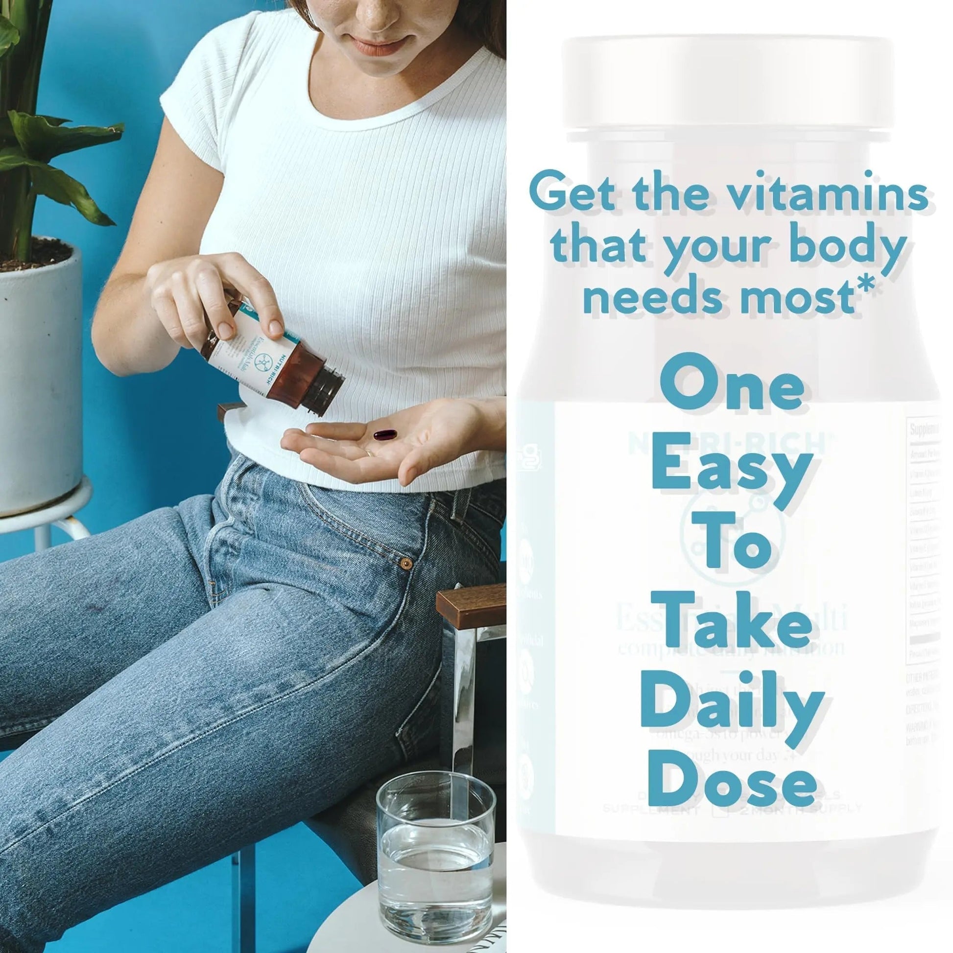 Nutri-Rich Essentials Multi | Multivitamin Supplement with Fish Oil Omega-3 for Men and Women, Supports Energy, Immune Health Nutri-RichAu supplements