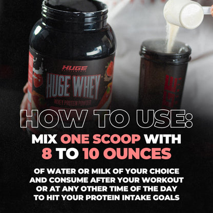 Huge Supplements, Whey Protein Concentrate Powder, Clinically Dosed Formula, 25g Huge SupplementsUS supplements