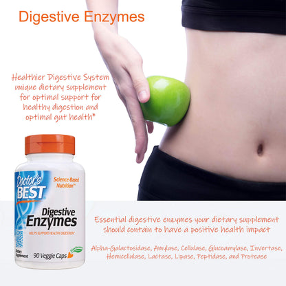 Doctor's Best Digestive Enzymes Non-GMO Vegetarian Gluten Free, 90 Cap Doctor's BESTUS supplements