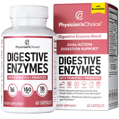 Physician's CHOICE Digestive Enzymes - Multi Enzymes, Bromelain, Organic Prebiotics Physician's CHOICEUS supplements