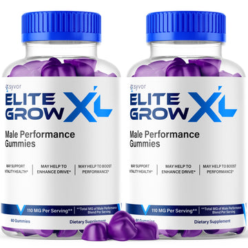 (2 Pack) Elite Grow XL Gummies, Elite GrowXL Maximum Strength Gummy Supplement, Elite Grow X L All Natural Advanced Formula Gummys Chewable Vitamin EliteGrow Delicious Once Daily Gummes (120 Gummies) SyvorAu supplements