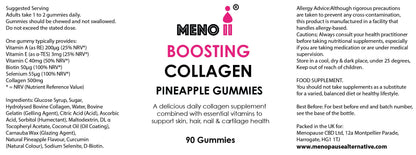 Meno® Boosting Collagen Natural Pineapple 90 Gummies Meno IIUS supplements