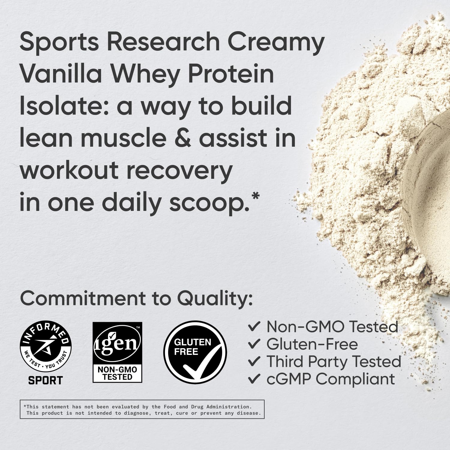 Sports Research Whey Protein Isolate - Sports Nutrition Protein Powder 25g per Serving Sports ResearchUS supplements