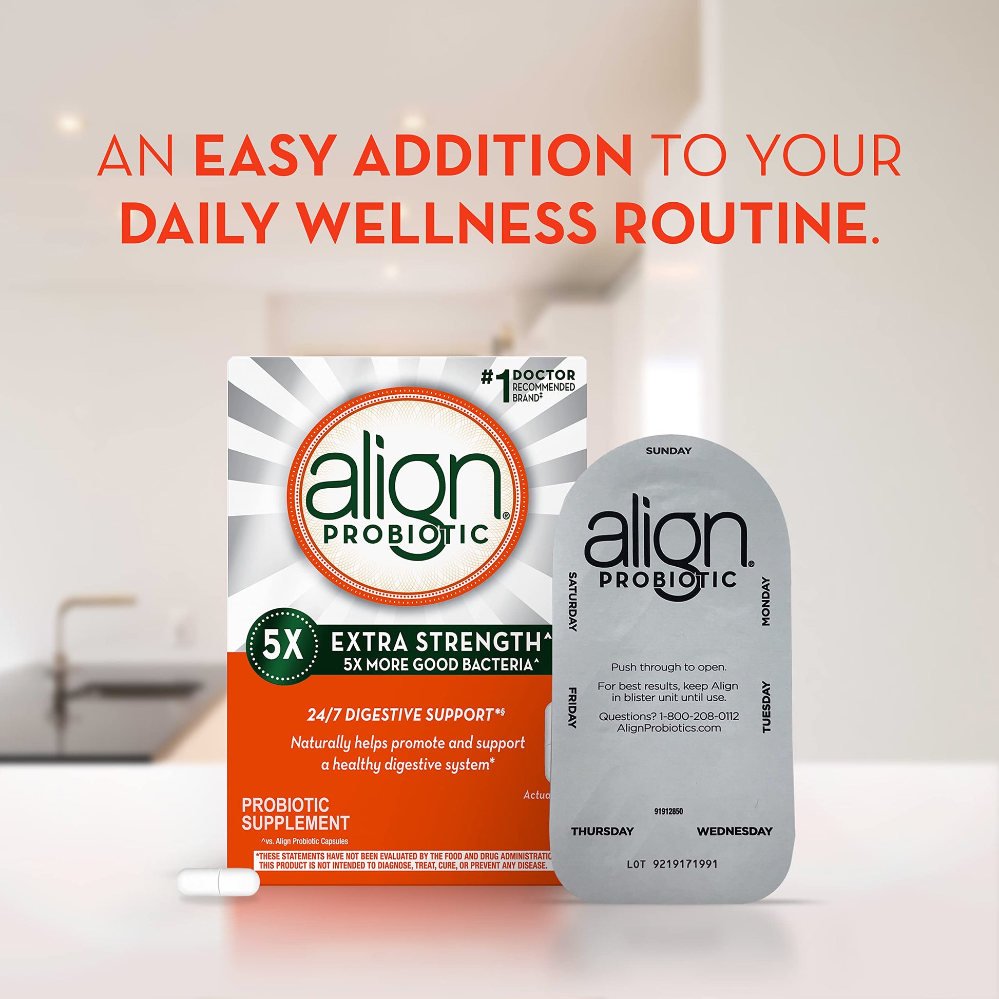 Align Probiotic Extra Strength, Probiotics for Women and Men, #1 Doctor Recommended AlignAu supplements
