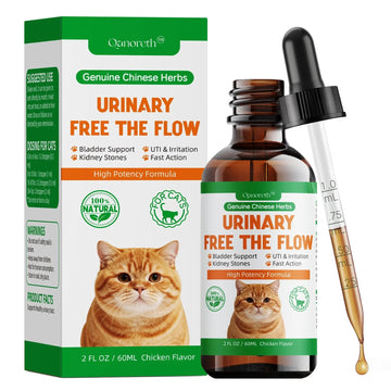 Cat Bladder Remedy for Stones & Crystals, Kidney StonesDissolver forCat- Urinary Free The Flow - Cat Urinary Tract Infection Treatment for Stones, Herbal CatUTI Remedy for Stone Relief & Prevention QanorethAu supplements