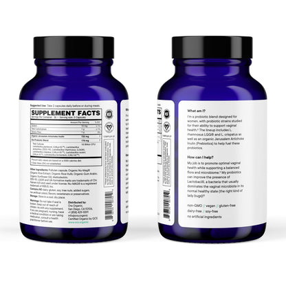 Ora Organic Prebiotics and Probiotics for Women - Lactobacillus for Vaginal and Urinary Tract Health, Contains 16 Billion CFU, 6 Strains - 1 Month Supply, 60 Vegan Probiotic Capsules Ora OrganicUS supplements