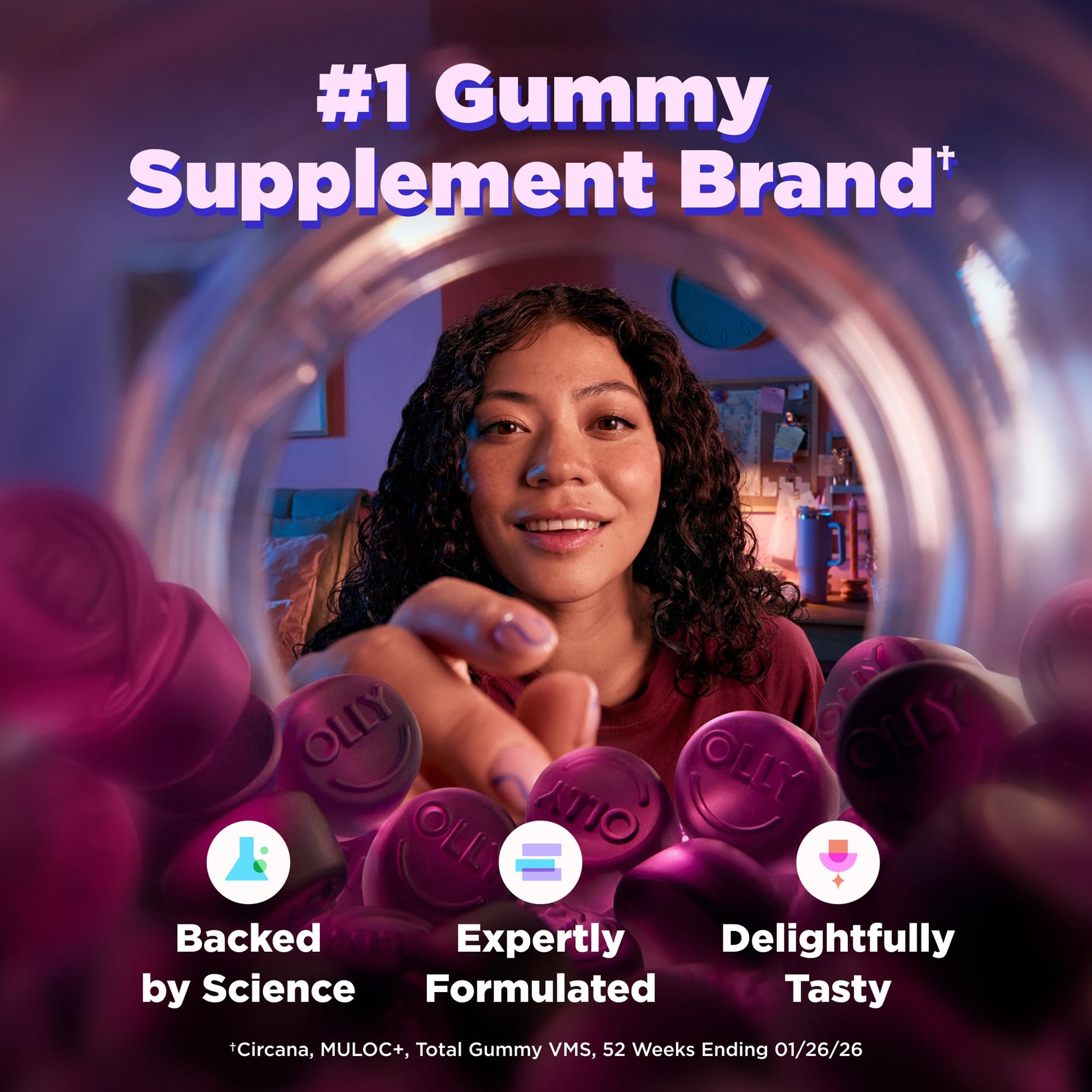 OLLY Sleep Gummy, 3 mg Melatonin, L-Theanine, Chamomile, Lemon Balm, Sleep Aid, Blackberry - 70 Count OLLYAu supplements